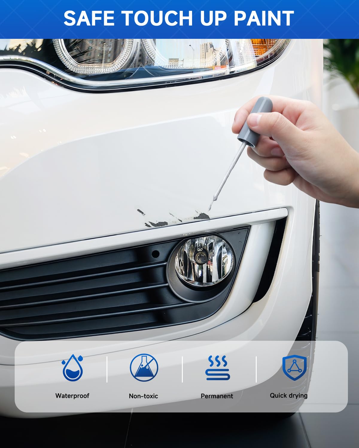 UM - Pintura para retocar metálica negra compatible con Ford Exact Match para reparación de arañazos de coche