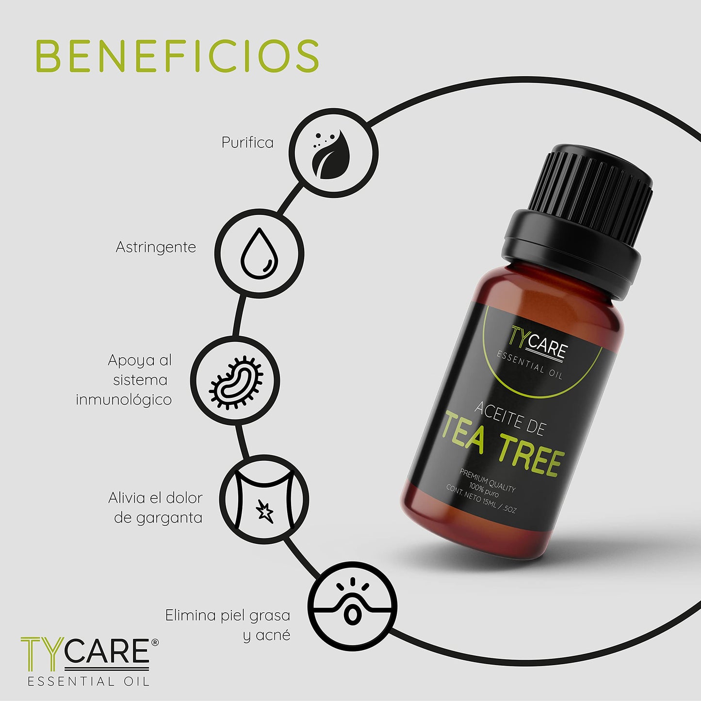 Aceite Esencial Melaleuca Alternifolia Premium Quality 100% Puro 15 ml