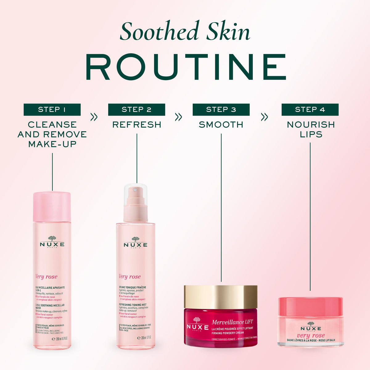 Nuxe Very rose - agua desmaquillante micelar 3 en 1- para ojos y rostro, con agua floral de rosas y complejo skin respect 100% de origen vegetal. todas las pieles, incluso sensibles.