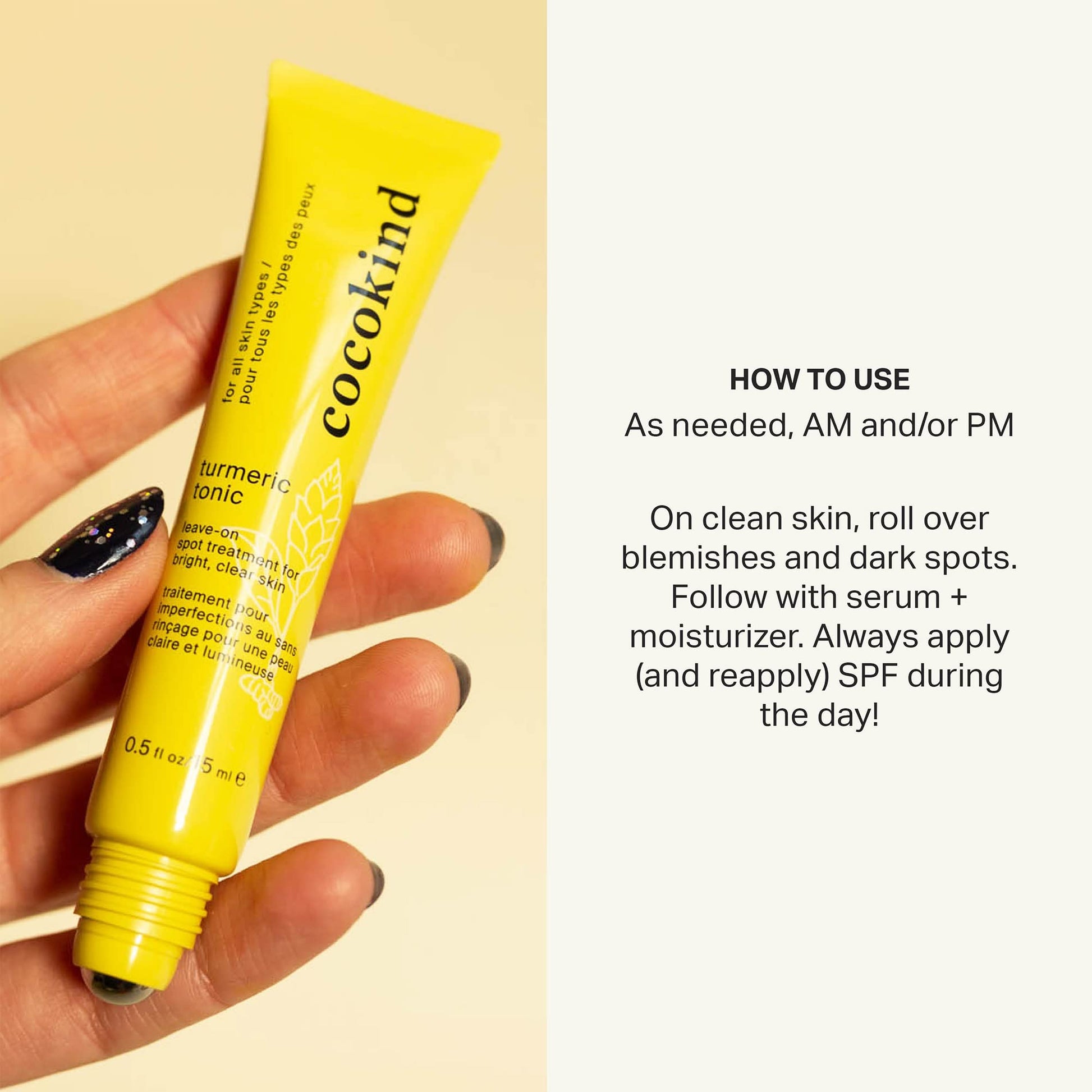 Tratamiento de Manchas Cocokind Tonificante Cúrcuma Invisible con Aceite de Árbol de Té y Extracto de Avellana