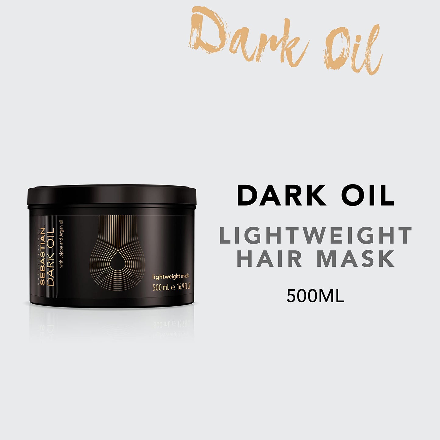 Dark Oil Lightweight Mask, with Jojoba and Argan Oils, 16.89 Oz.
