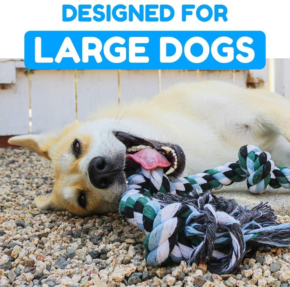 Juguete de cuerda gigante XXG para perros extragrandes, 107 cm de largo y 6 nudos, en beneficio de organización de rescate animal sin fines de lucro, juguete indestructible para masticadores agresivos y razas de perros grandes