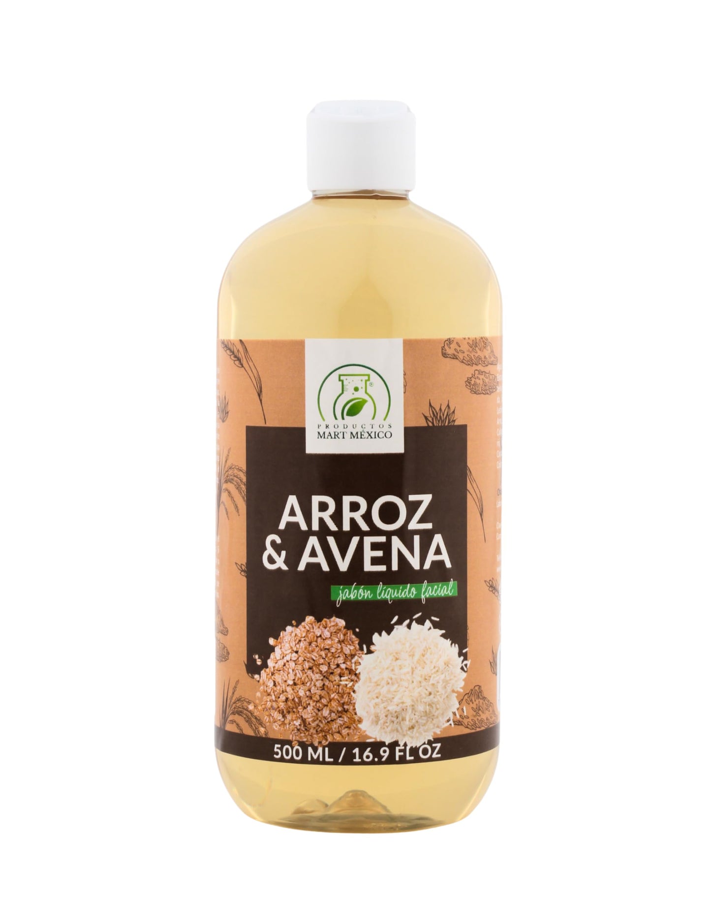 Jabón Líquido Arroz & Avena Tonificante 500 Ml Productos Mart Mexico