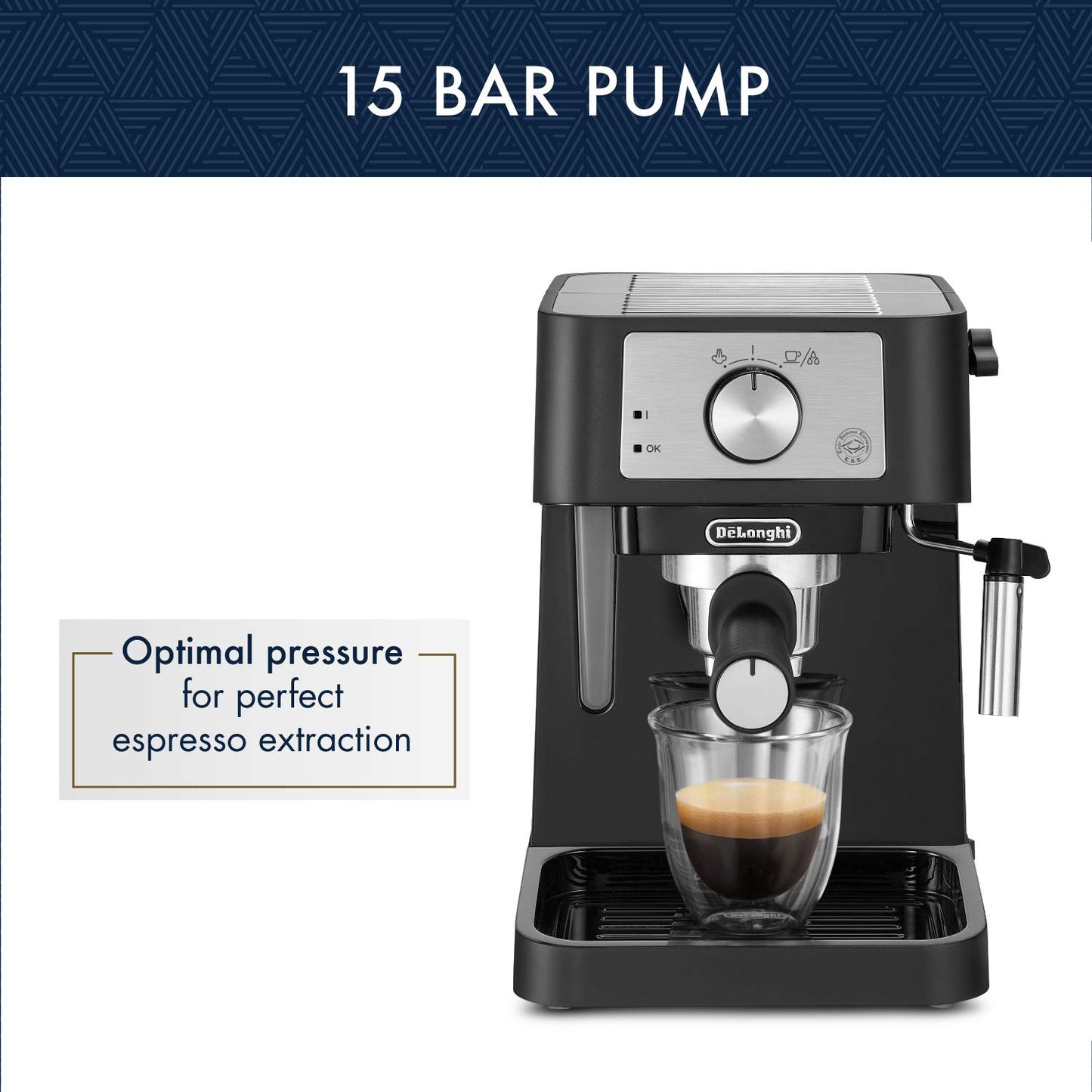 De'Longhi Cafetera Tipo Barista para Espresso EC260BK Stilosa