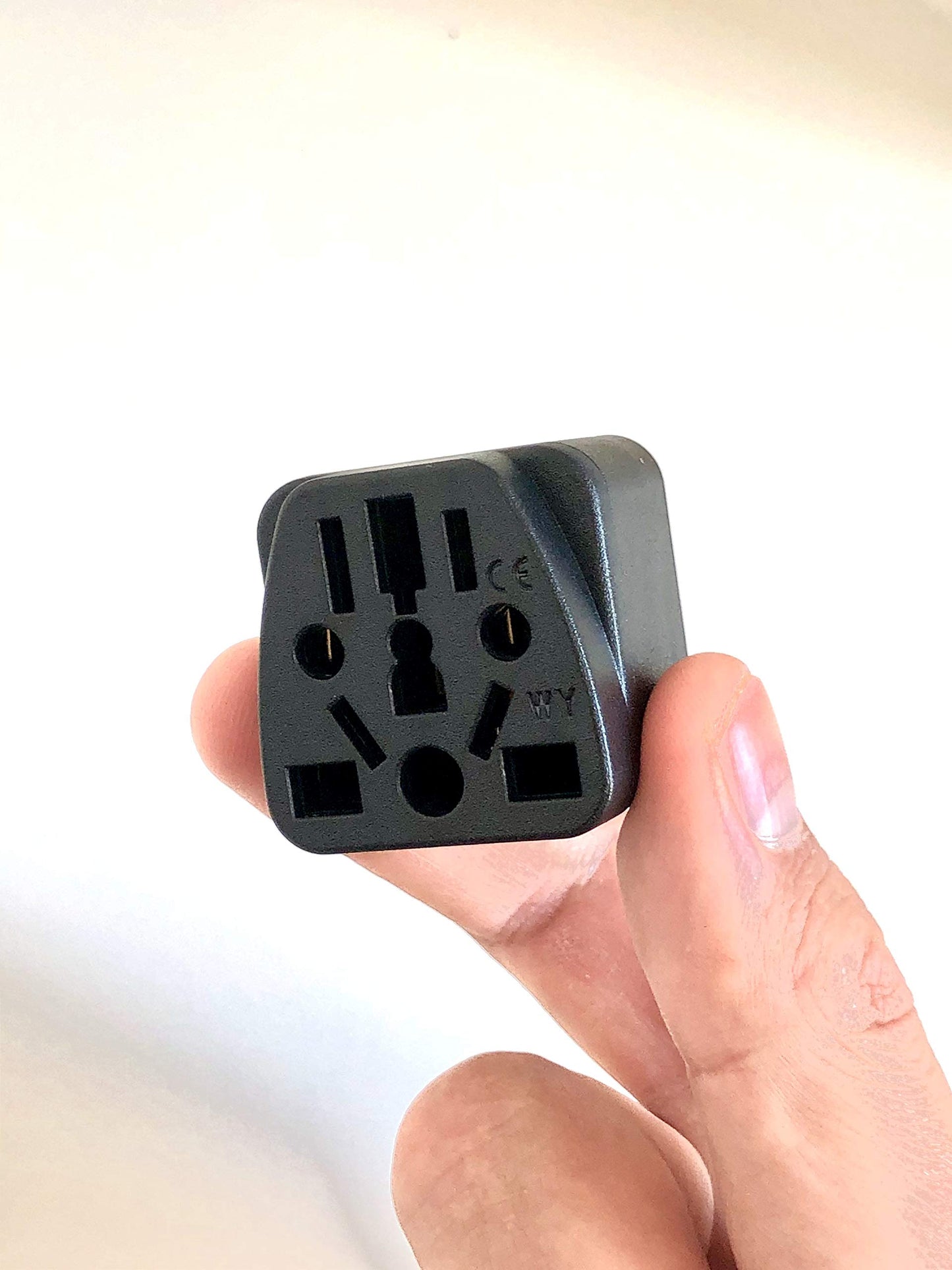 Adaptador de Enchufe de Viaje Unidapt Blanco de 3 Clavijas para Europa a EE. UU.