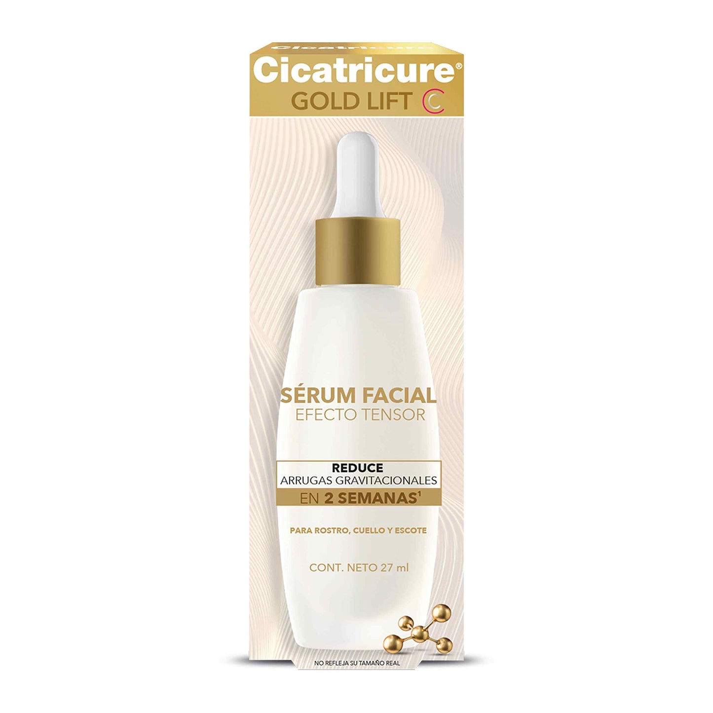 Cicatricure GOLD LIFT Serum Facial, con EFECTO TENSOR para rostro, cuello y escote + CREMA OJOS, Arrugas y Bolsas