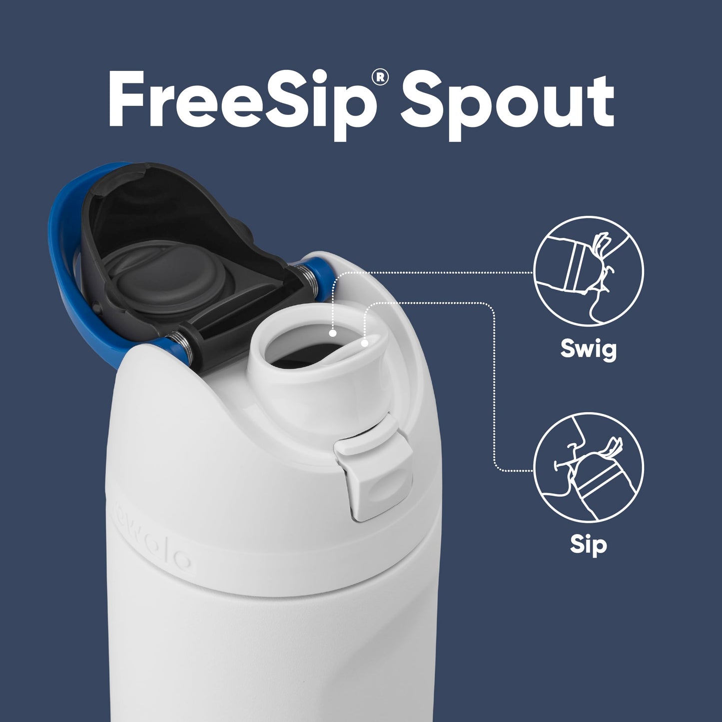 Owala Star Wars FreeSip - Botella de agua aislada de acero inoxidable con popote, botella de agua deportiva sin BPA, ideal para viajes, 24 onzas, Stormtrooper