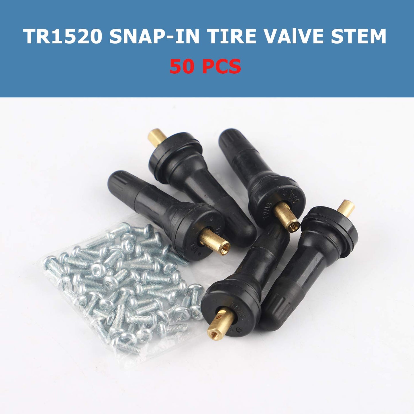 EZISOE 50 piezas TPMS 20008 sistema de monitoreo de presión sensor a prueba de explosiones en vástagos de válvula de neumático