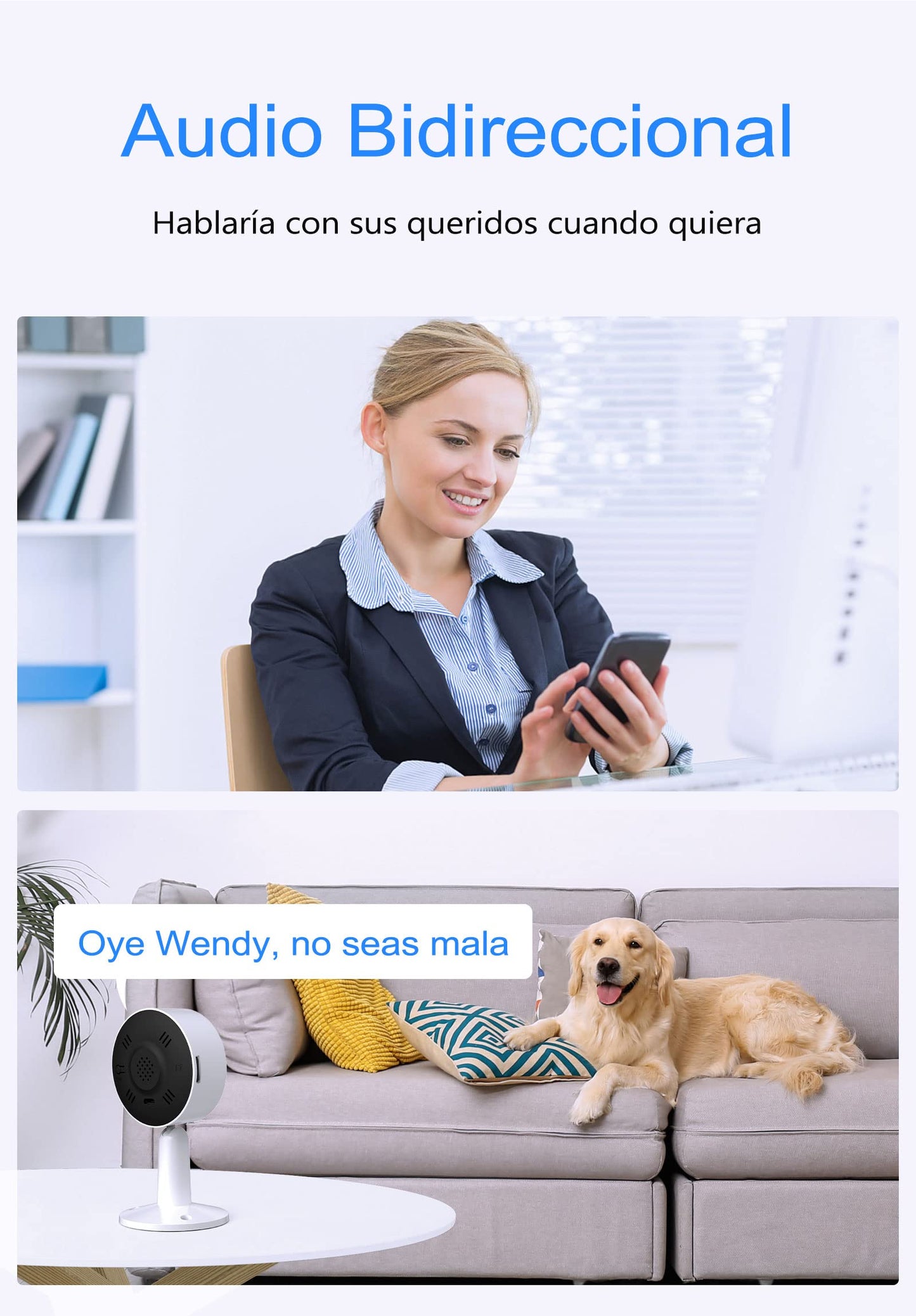 M4 Camara de Seguridad Interior, EASYTAO 4MP Cámara WiFi Alexa, Visión Nocturna, Detección de Movimiento y Sonido, Cámara IP Inteligente Funciona con Alexa/Google Home, para Bebé/Mascota/Anciano