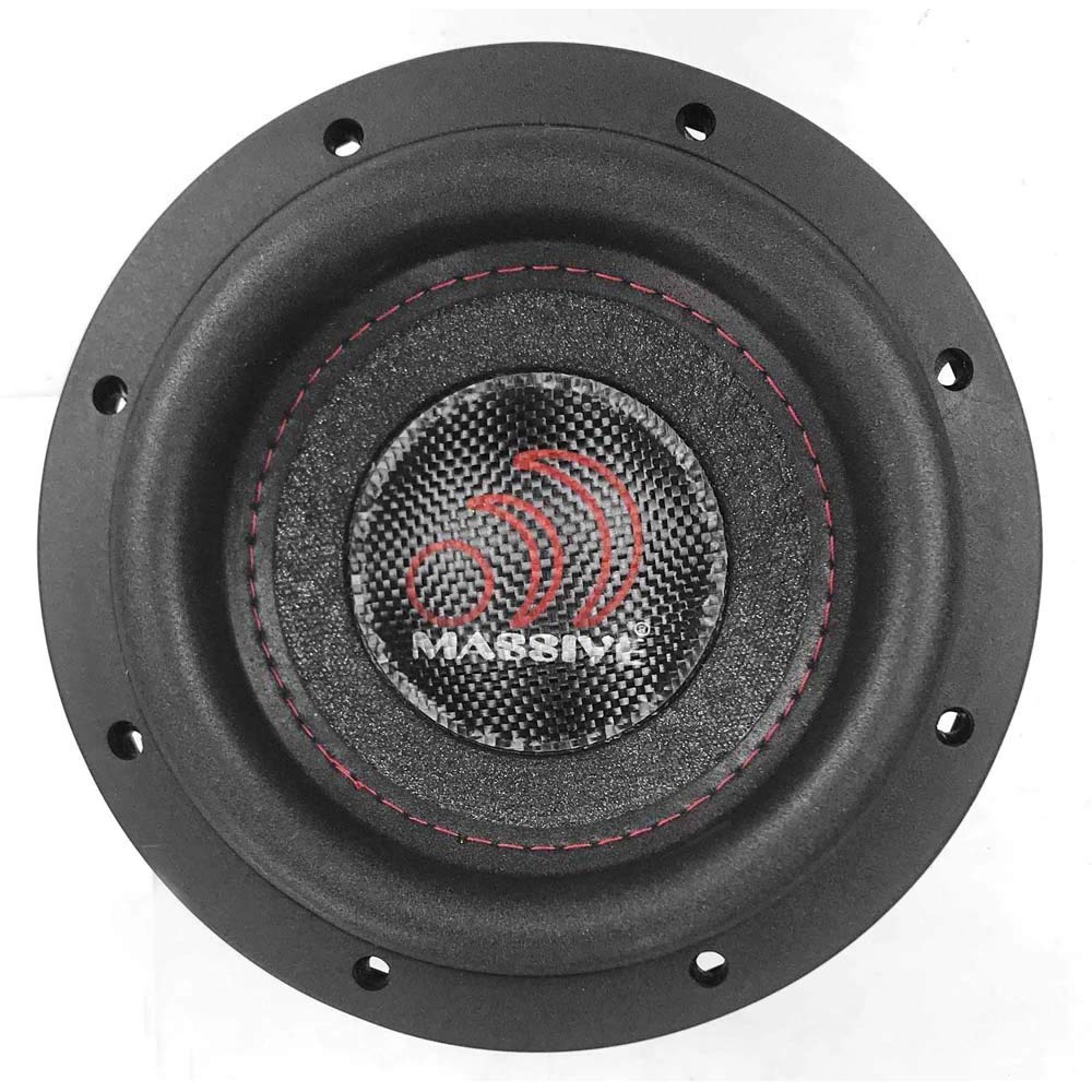 Massive Audio SUMMO64S - Subwoofer de audio para coche de 6.5 pulgadas, alto rendimiento para coches, camiones, jeeps - Subwoofer de 6.5 pulgadas 200 W RMS, 400 W MAX Dual 4 Ohm, bobina de voz de 1.5