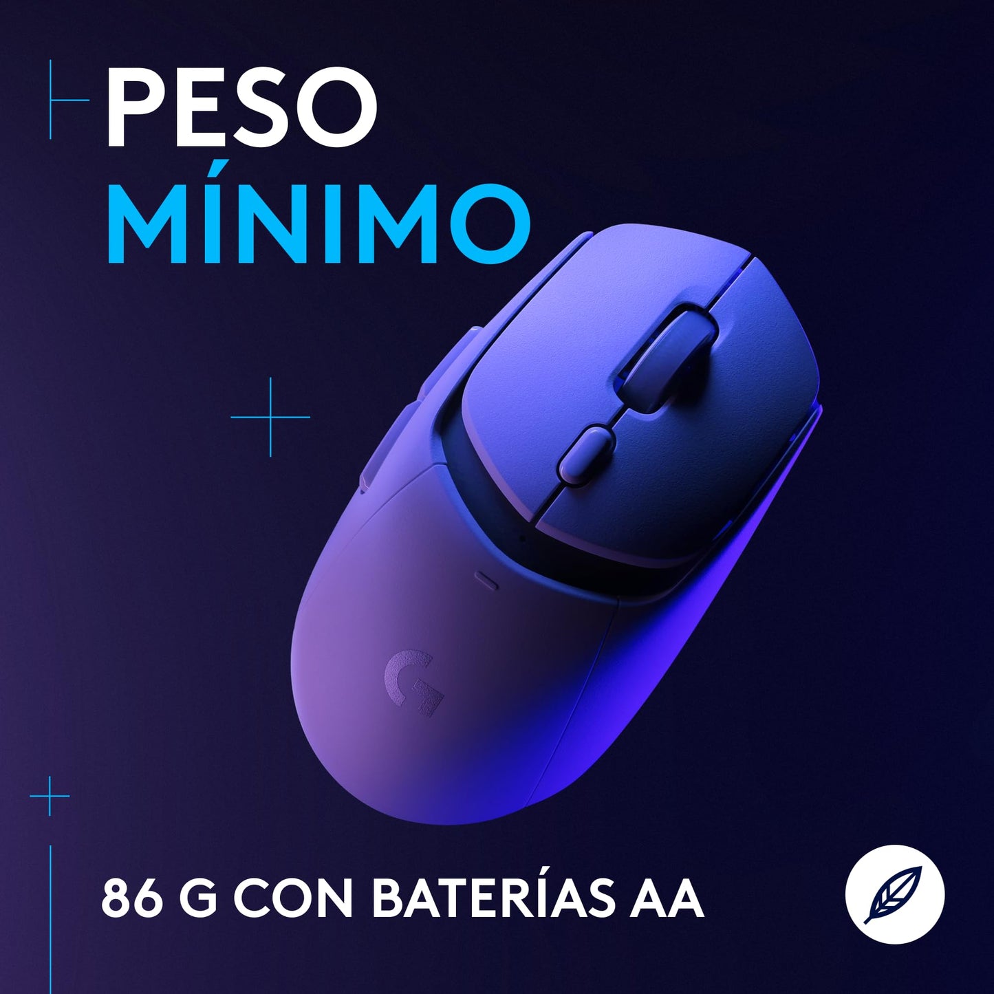 Logitech G309 Mouse inalámbrico Lightspeed para Juegos, Ligero, interruptores híbridos LIGHTFORCE, Sensor Hero 25K, 300+ Horas con una batería AA, 6 Botones programables, PC y Mac - Blanco
