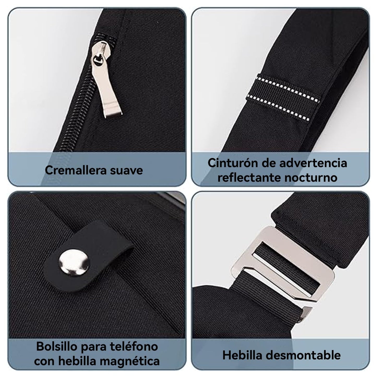 CXJYSD Bolso De Hombro De Viaje Personal, Bolso Cruzado Antirrobo Con Múltiples Bolsillos, Bolso Cruzado Ligero Para Deportes De Viaje Al Aire Libre Para Hombres Y Mujeres (negro-03)