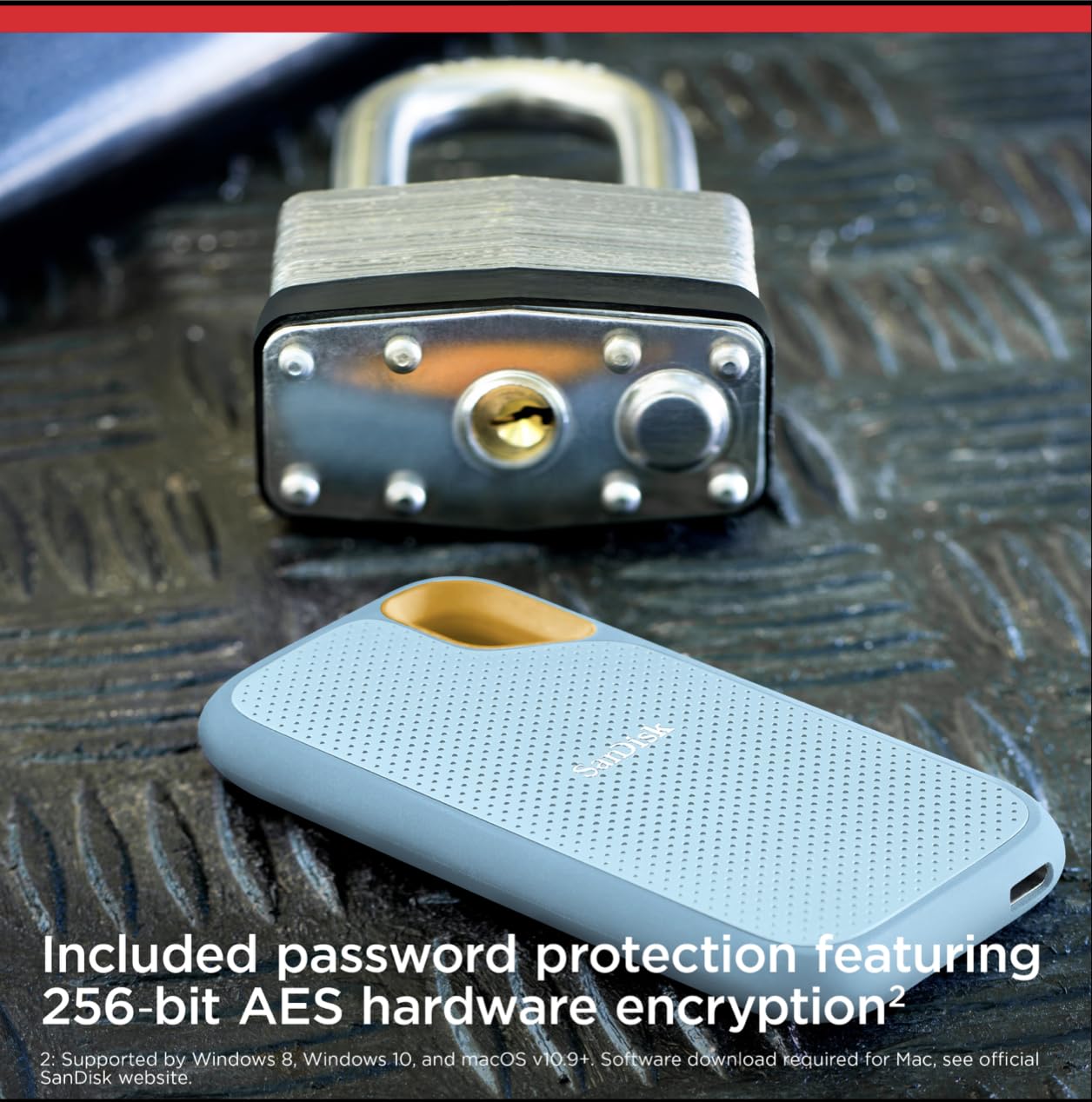 Unidad Externa de Estado Sólido SanDisk Azul Cielo Extreme 2 TB USB-C 1050 MB/s IP65 Resistente al Agua y Polvo