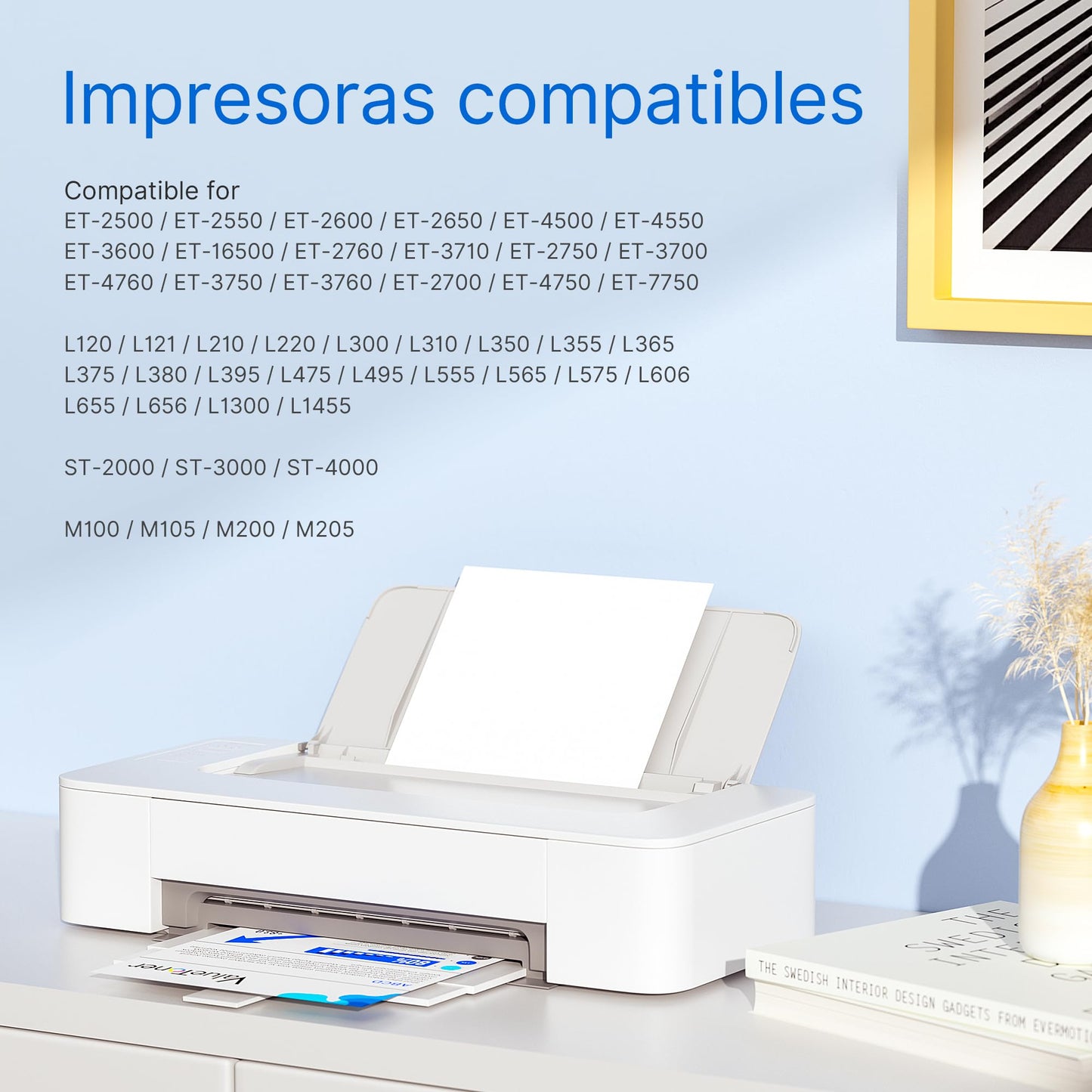 Botella de Tinta Valuetoner Negro Ultra-Alta Capacidad Compatible para Epson Impresoras