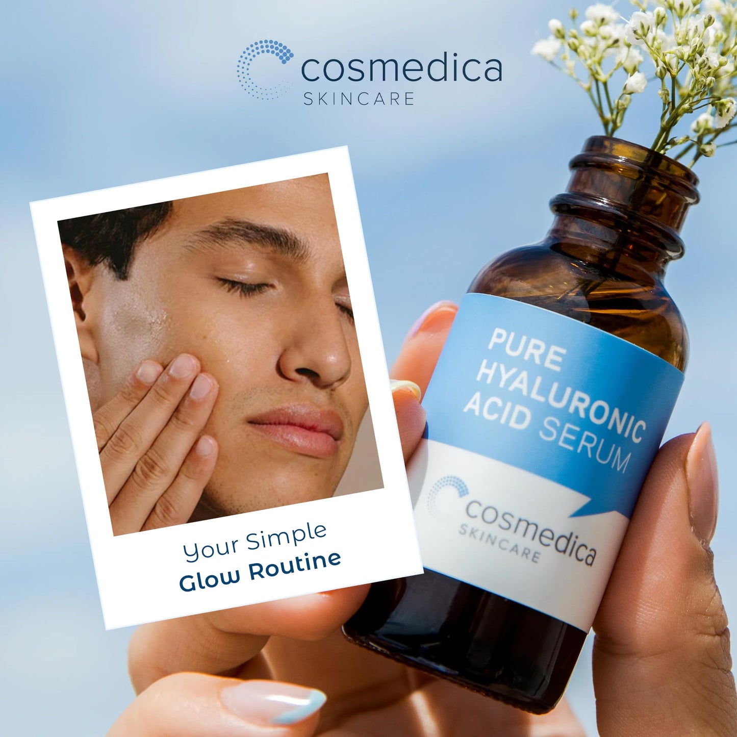 Cosmedica Skincare SUERO PURO DE ACIDO HIALURONICO 2 oz. Retiene su peso hasta 1000 veces en agua. Incrementa los niveles necesarios de humectación en la piel.