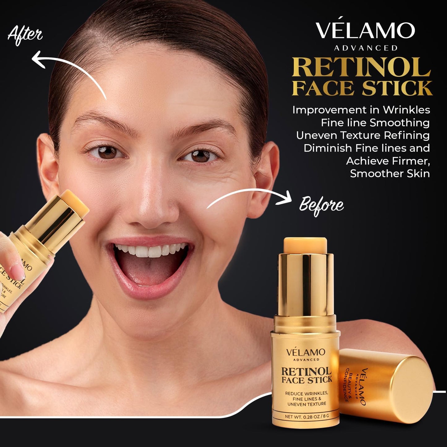 retinol face stick reduce fine lines wrinkles and uneven texture in 4-6 weeks retinol serum retinol cream wrinkle cream for face anti wrinkle cream anti aging face cream retinol face moisturizer