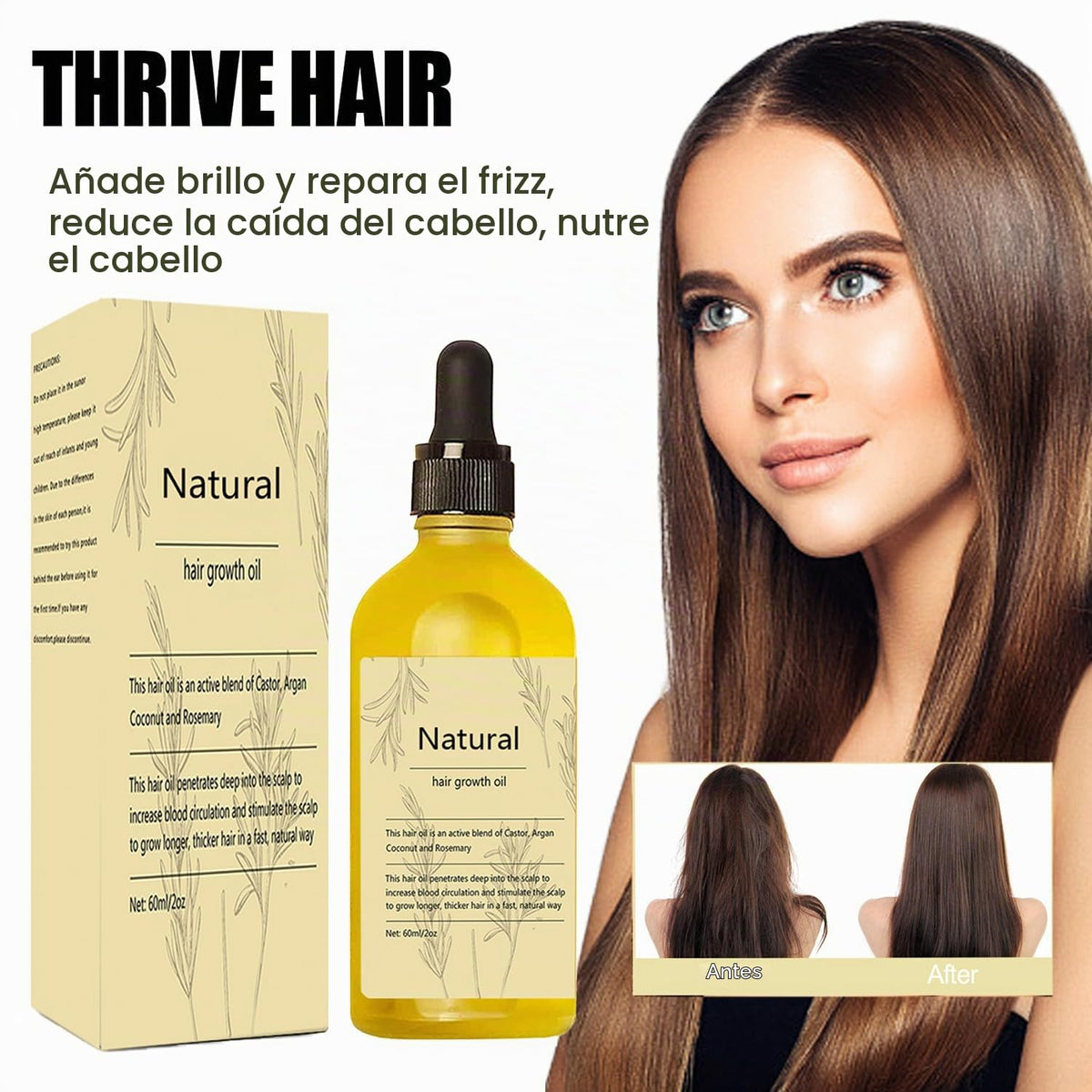 Aceite de Romero Natural Vegano para el Crecimiento del Cabello Orgánico