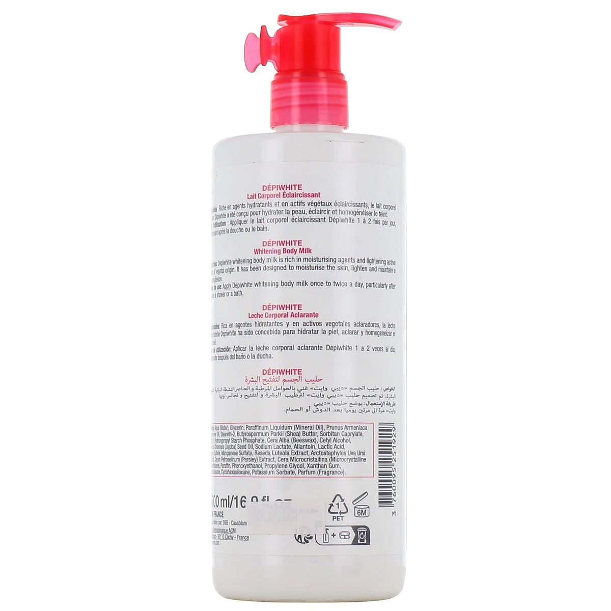 Acm Depiwhite Leche Corporal Despigmentante de 500 Ml, Hidratante