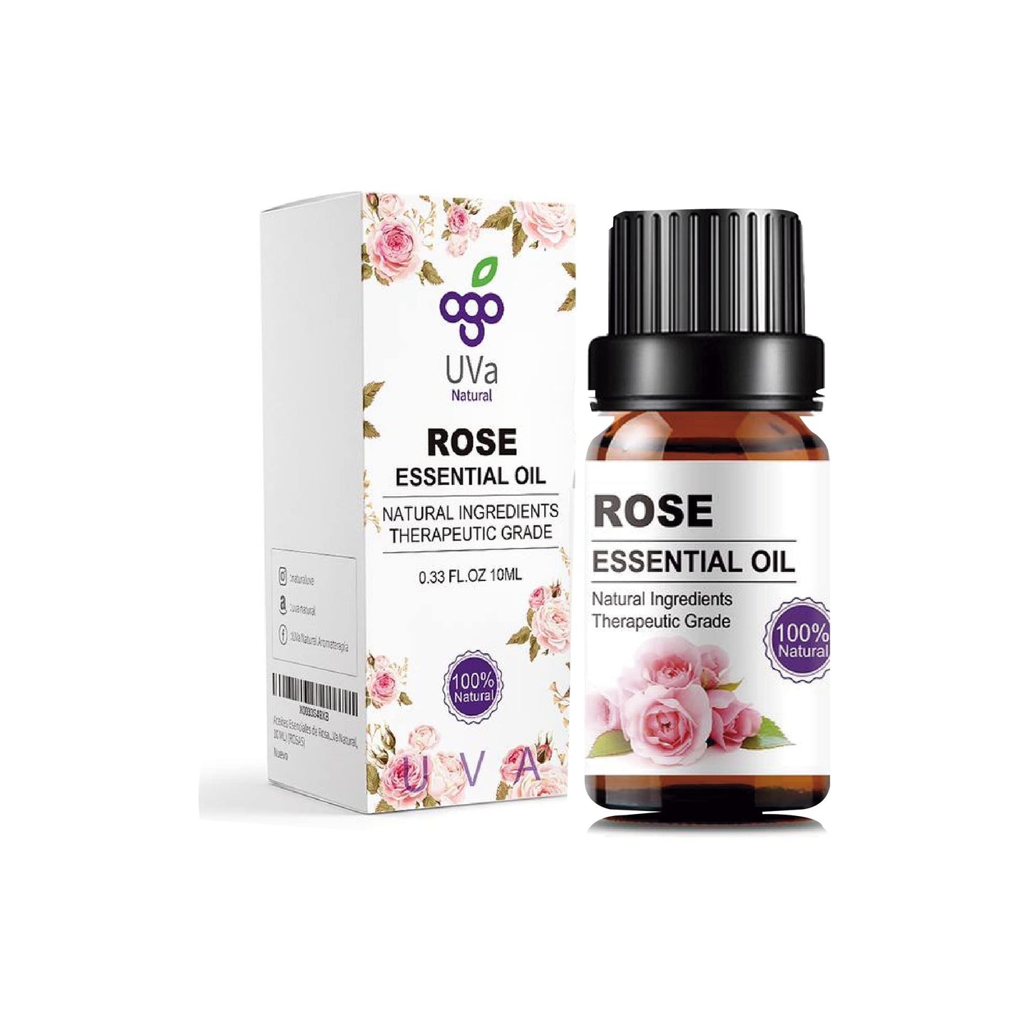 Aceites Esenciales Aromaterapia Rosas 100% Natural con Difusores y Humidificadores UVA Natural