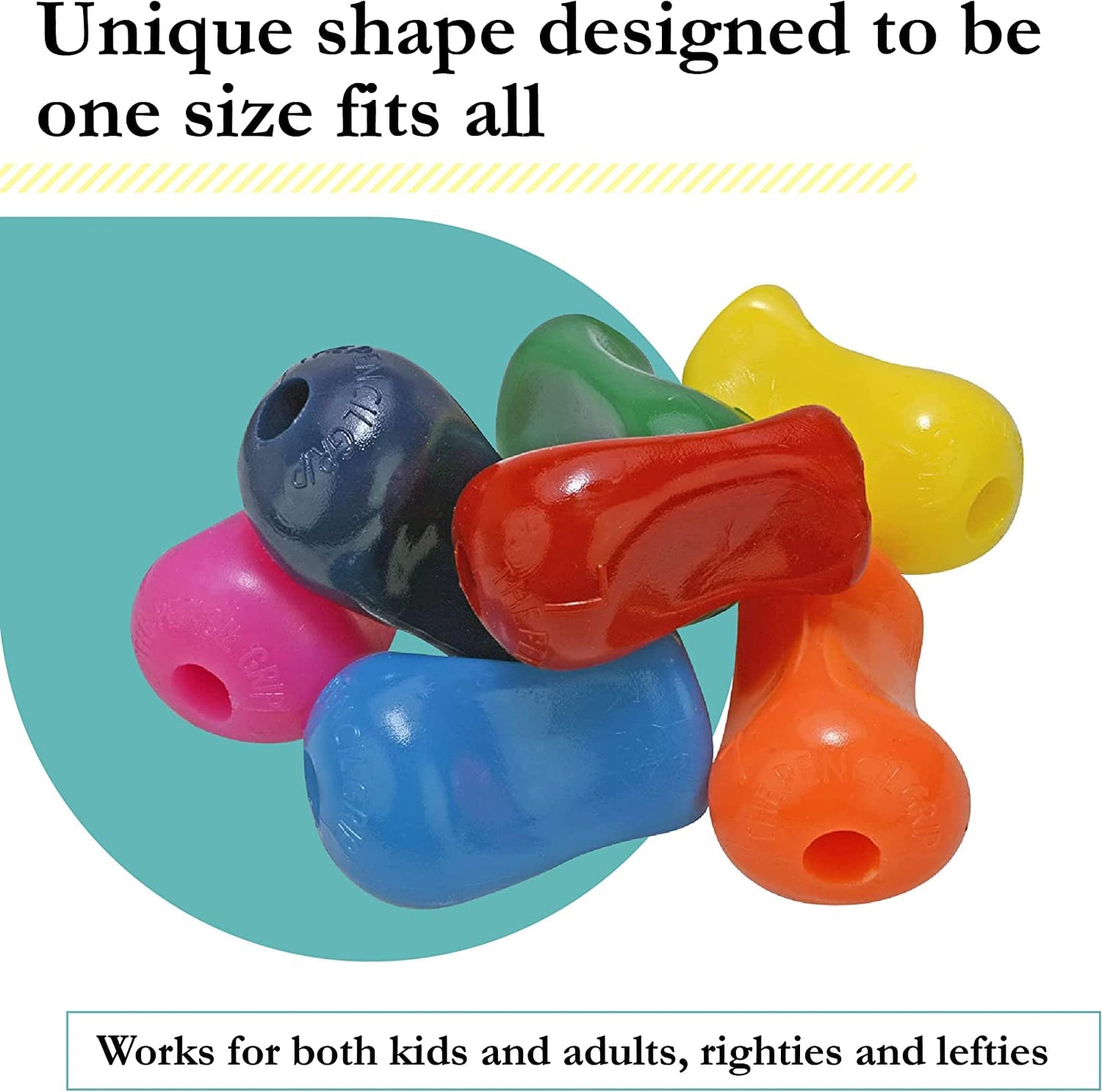 Pack de 36 Adaptadores Universales The Pencil Grip Ergonométricos en Colores Clásicos