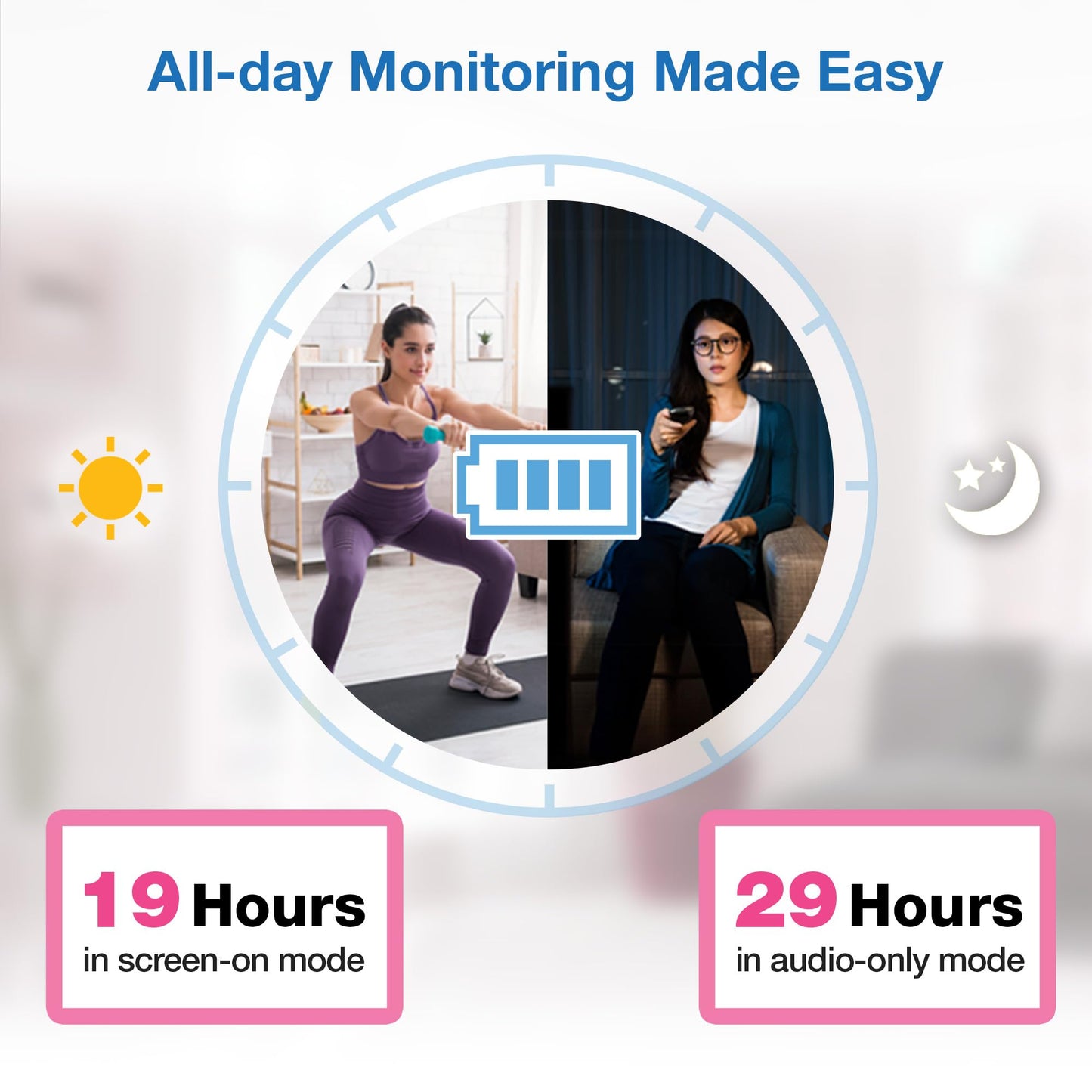 Monitor de Bebé VTech VM819-2 Blanco con 2 Cámaras y Visión Nocturna