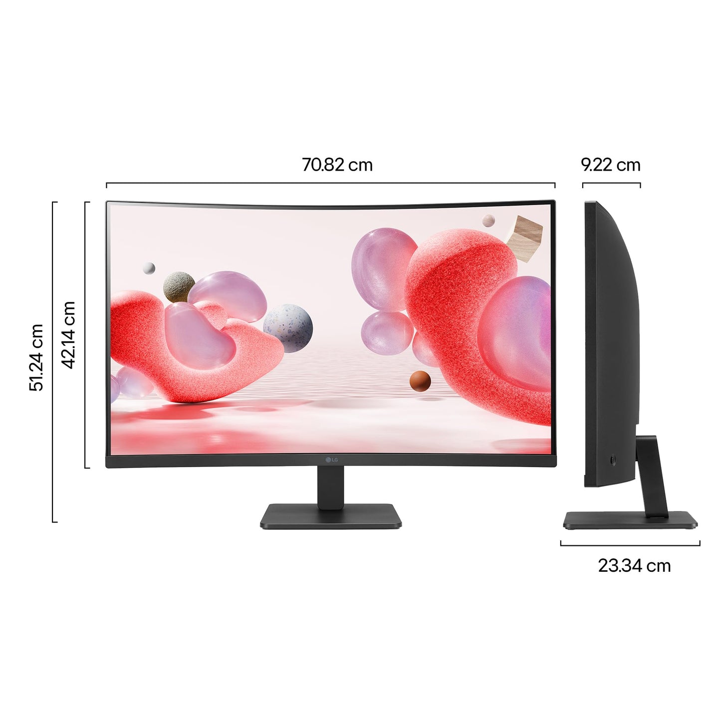 LG Monitor 32MR50C-B, PC Monitor 32" IPS Full HD (1920 x 1080), Refresh Rate 100 Hz, Response Time 5 ms, Modo de Lectura, Flicker Safe, AMD FreeSync