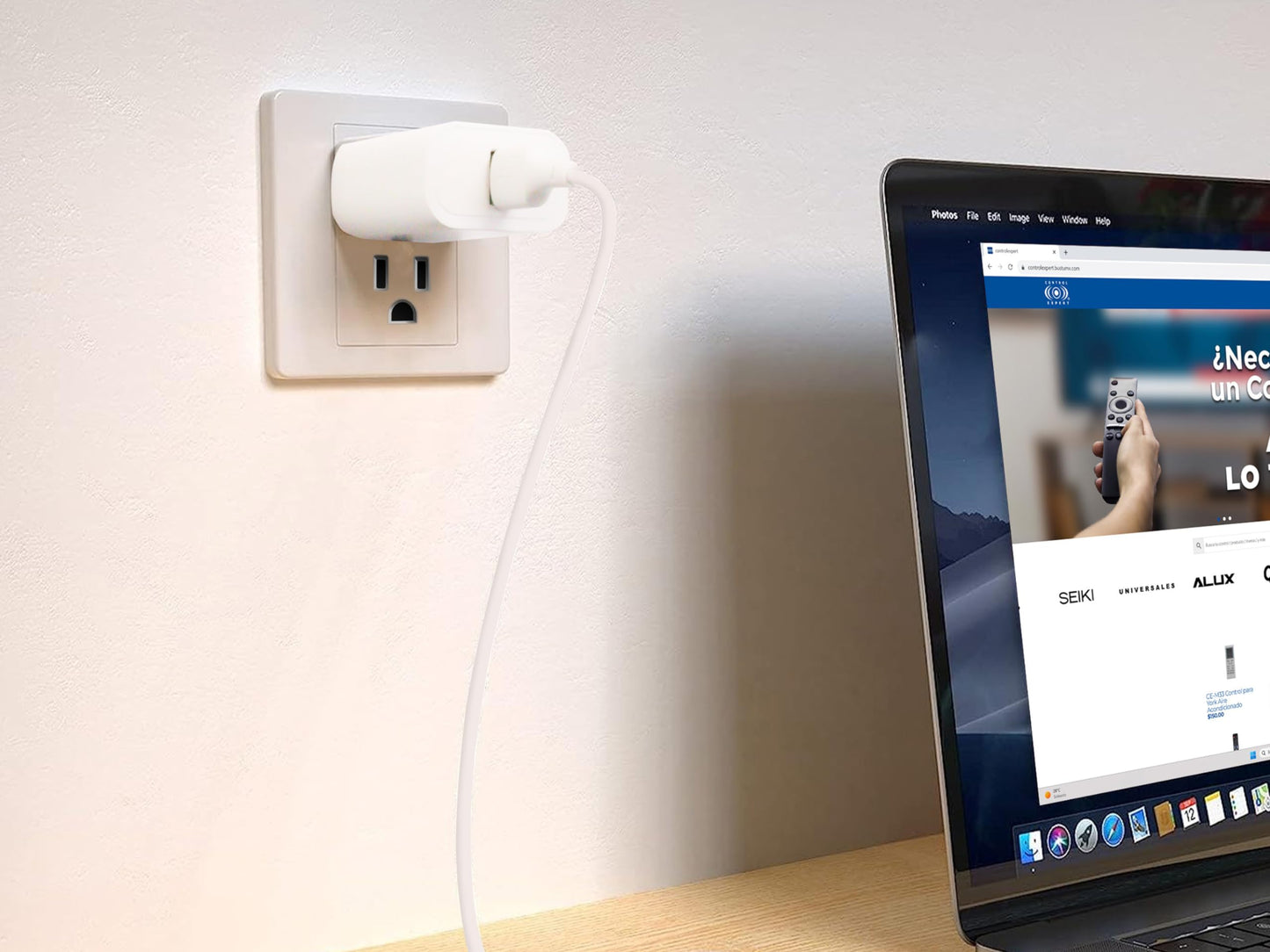 CONTROL EXPERT Cargador Universal USB Carga Rápida 5V 2.1A (Blanco)