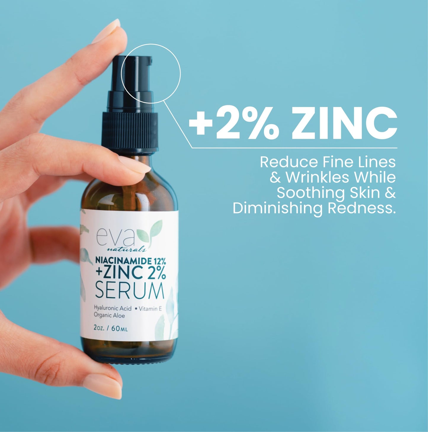 Potent 12% Niacinamide Serum with Zinc PCA and Hyaluronic Acid - Skin Tone Evenness, Pore Minimization, Fine Line Reduction, Oil Control, Hydration - 2 Oz (2 Pack)