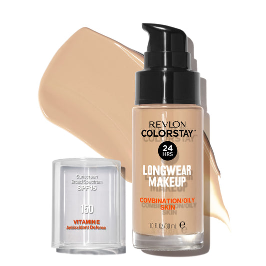 Revlon ColorStay - Base líquida para piel mixta y grasa, maquillaje Colorstay para piel grasa/combinación, Beige