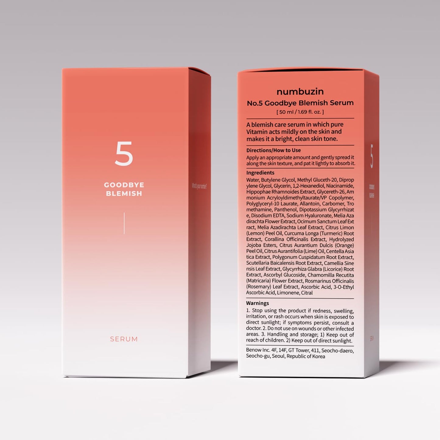 No 5 Goodbye Blemish Serum by Numbuzin for Unisex - 1.69 oz Serum