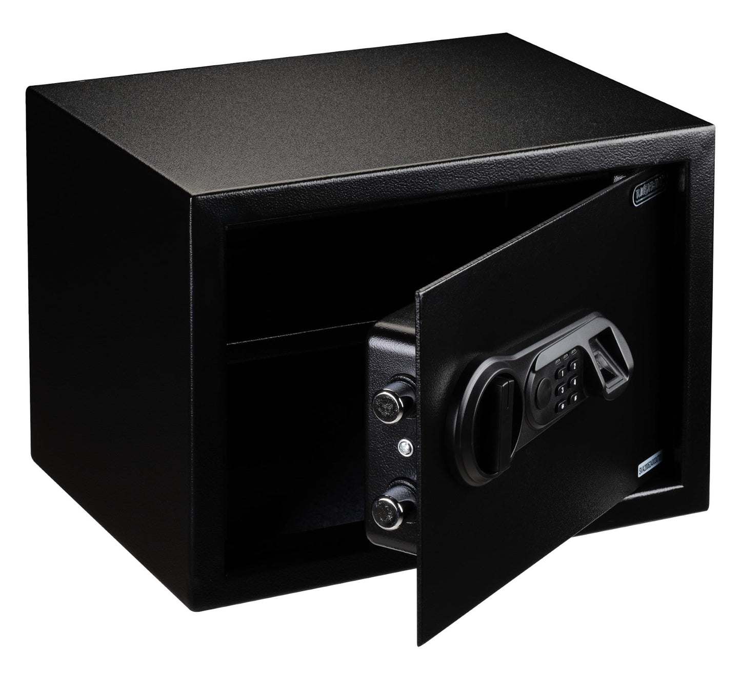 KASHBILL Caja Fuerte Mediana Biométrica 25x35x25 cm Modelo CFB02 con Cierre de Huella Digital y Llave de Emergencia, Ideal para Seguridad en Hogar y Oficina