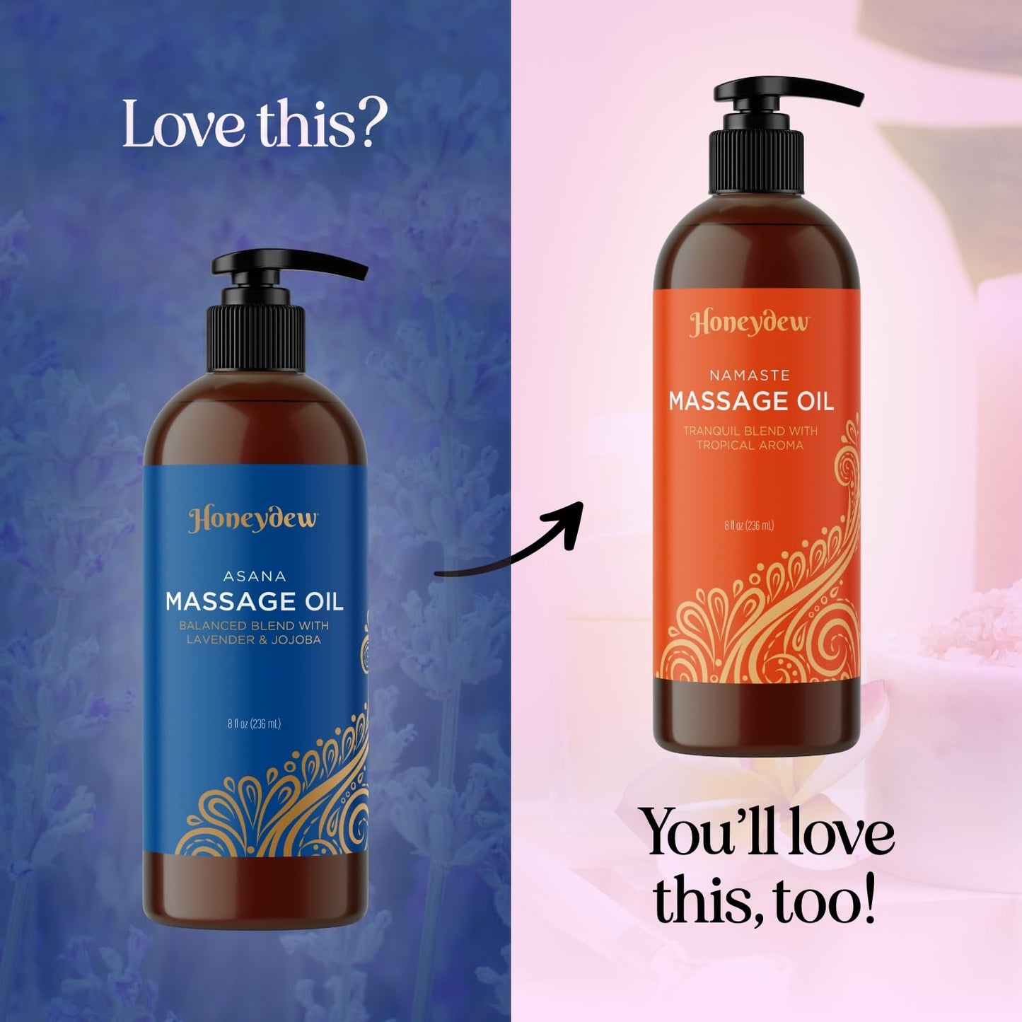 Aceite de Masaje Corporal con Lavanda y Romero para Terapia Relajante de Parejas