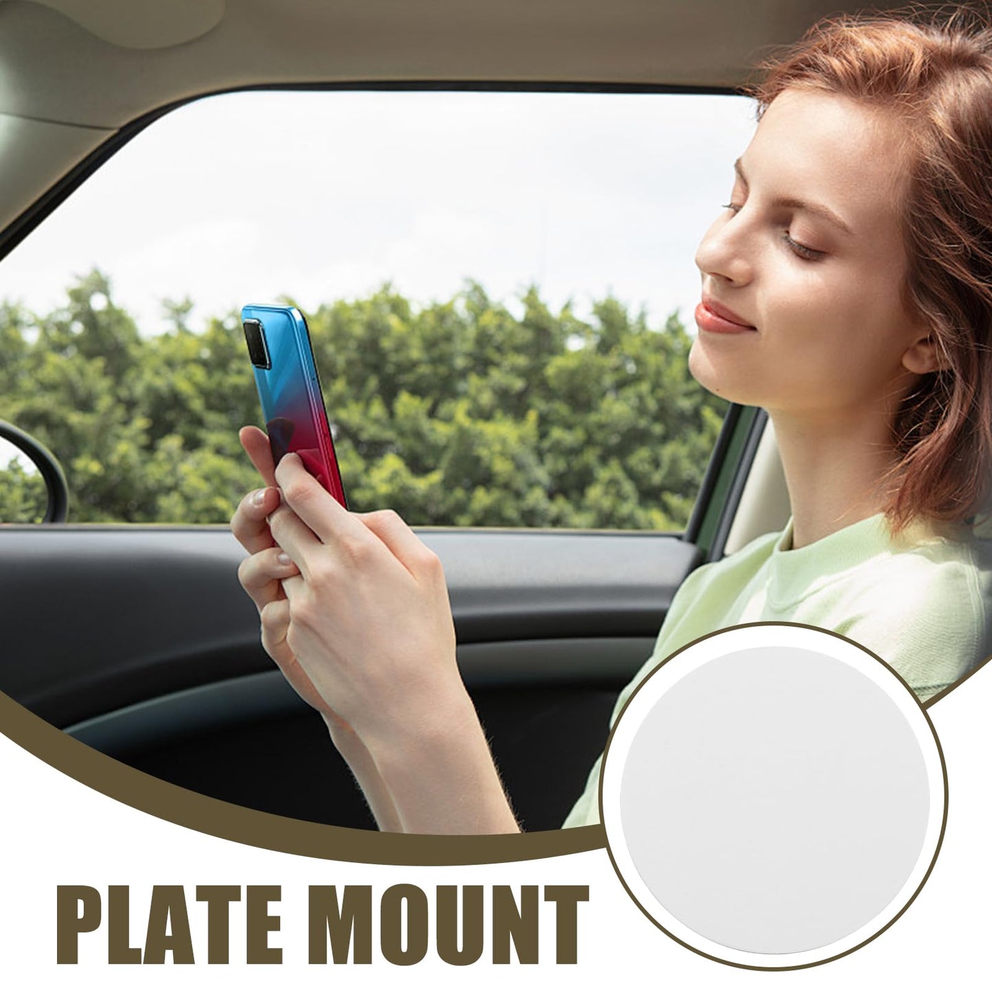Hemobllo Juego De 10 Placas MetáLicas Adhesivas para Soporte MagnéTico De Celular En Auto, DiáMetro 4cm, Color Plata
