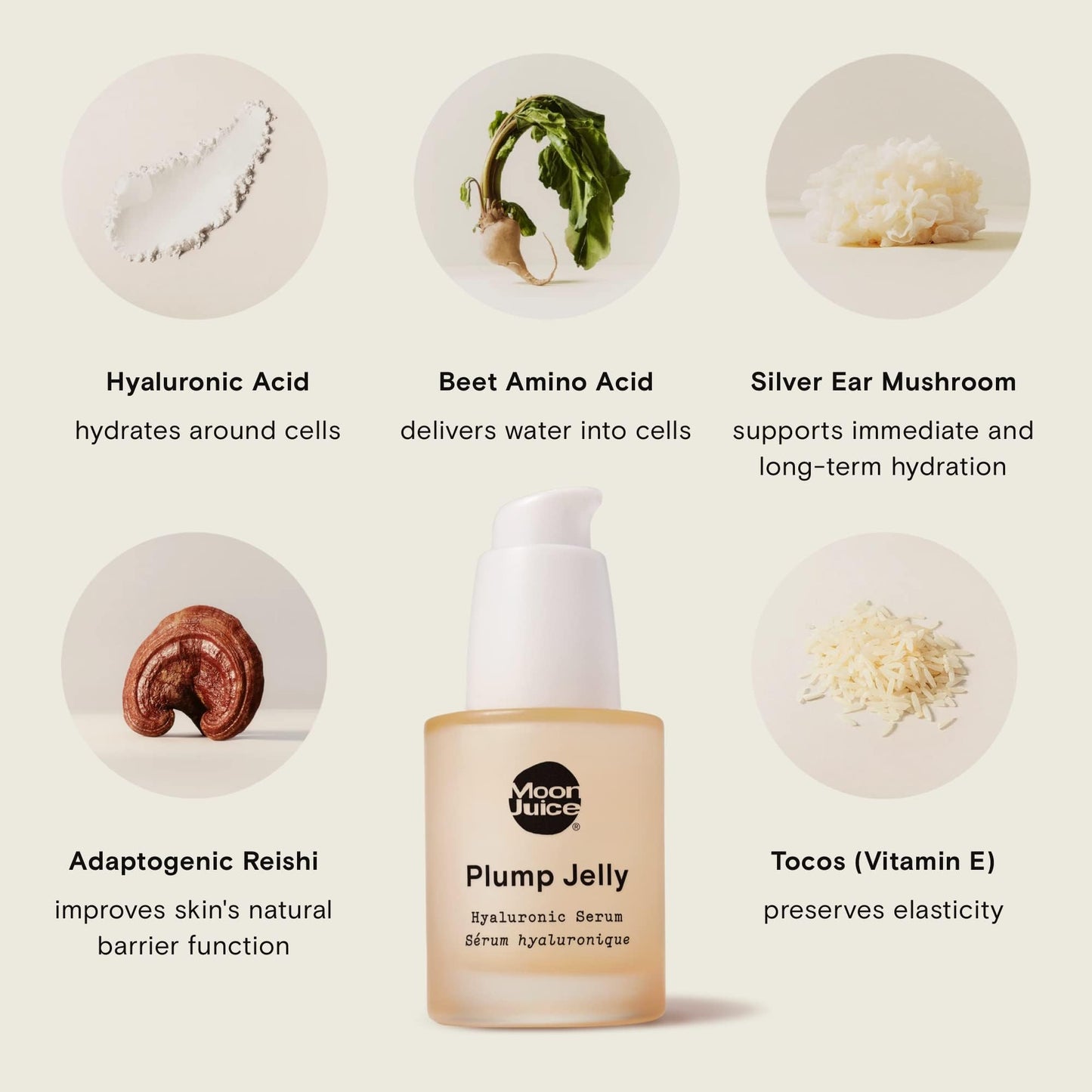 Moon Juice - Suero de gelatina con relleno | Serum Adaptogénico Hidratante Vegano