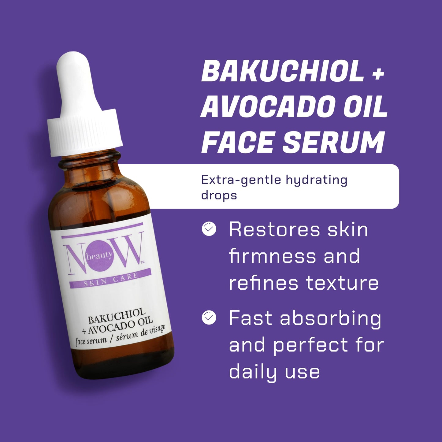 NOW Beauty Bakuchiol Plus Avocado Oil Serum