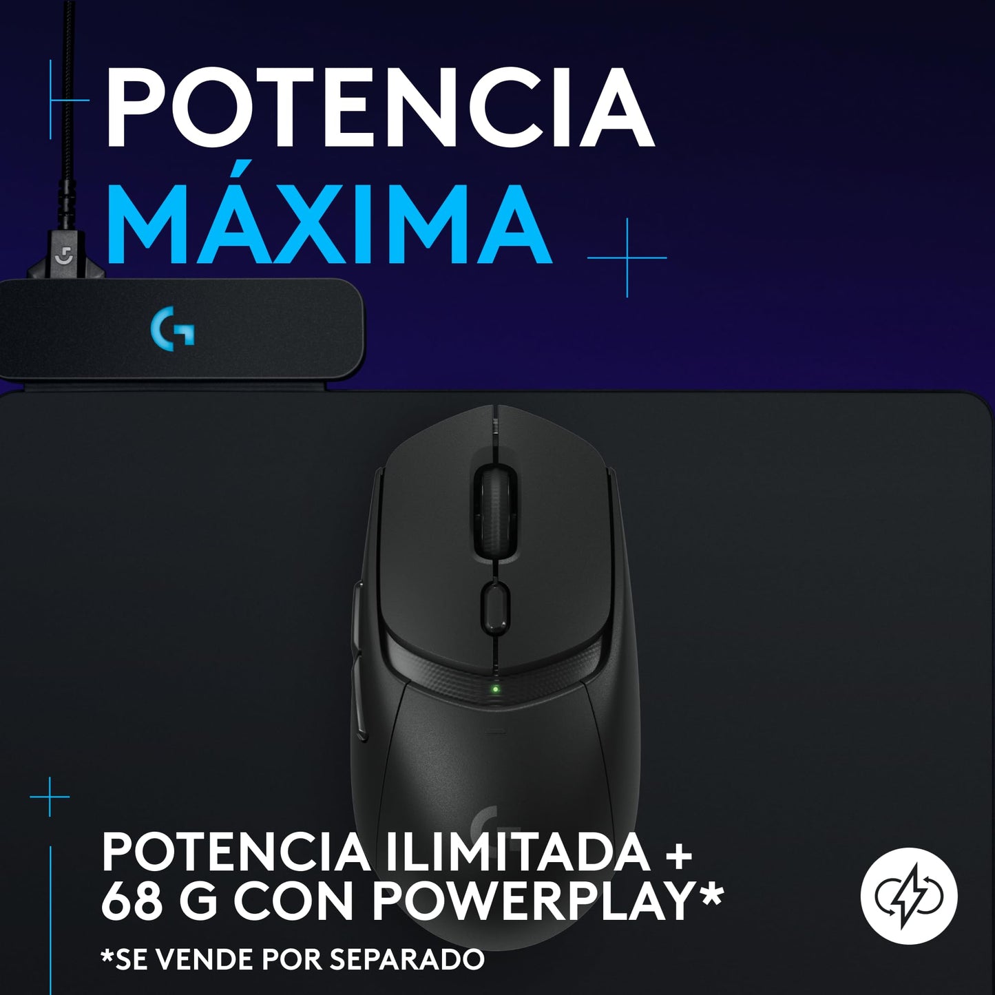 Logitech G309 Mouse inalámbrico Lightspeed para Juegos, Ligero, interruptores híbridos LIGHTFORCE, Sensor Hero 25K, 300+ Horas con una batería AA, 6 Botones programables, PC y Mac - Negro