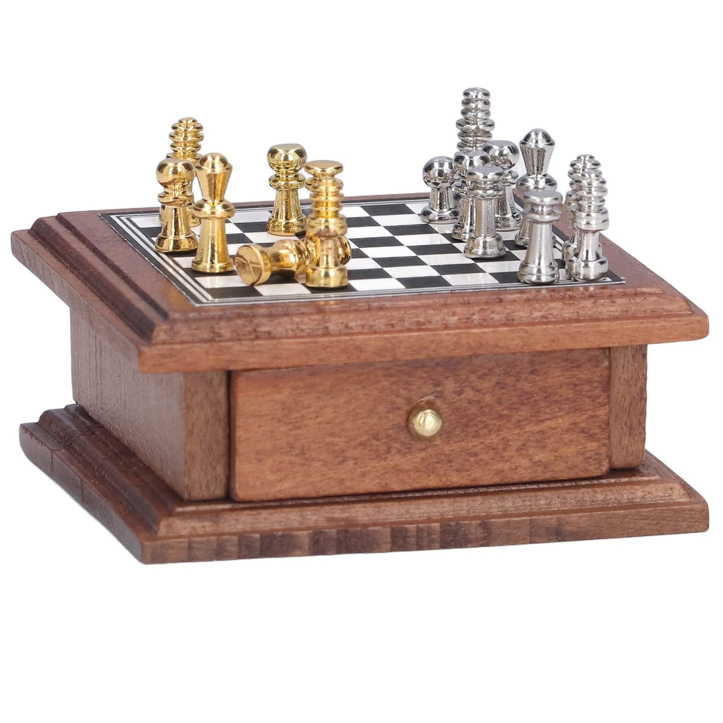Juego de Mesa de ajedrez, Juego de ajedrez en Miniatura Mini colección de decoración Exquisita para el hogar