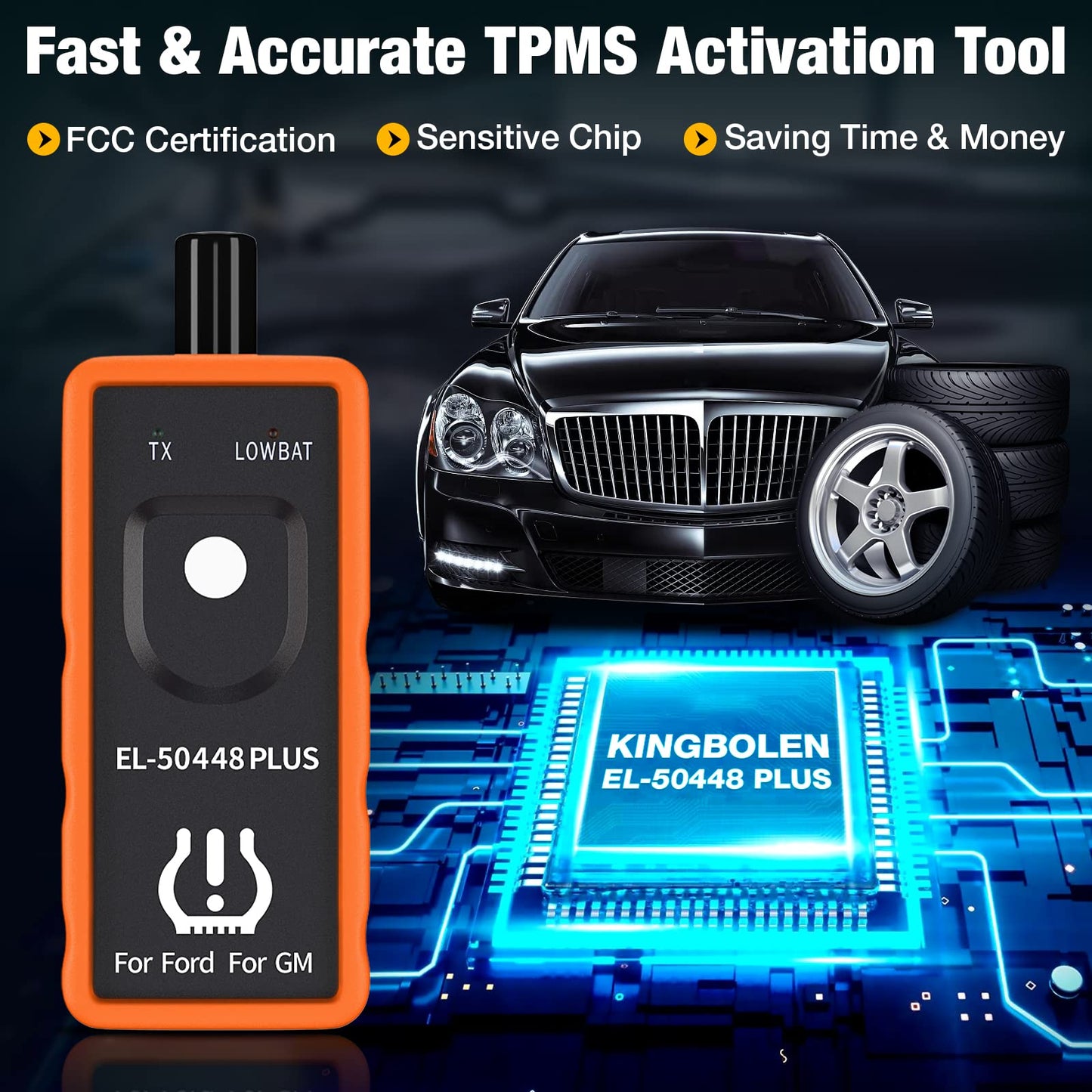 Herramienta de Reinicio TPMS KINGBOLEN EL-50448 Plus para Ford en Automóvil