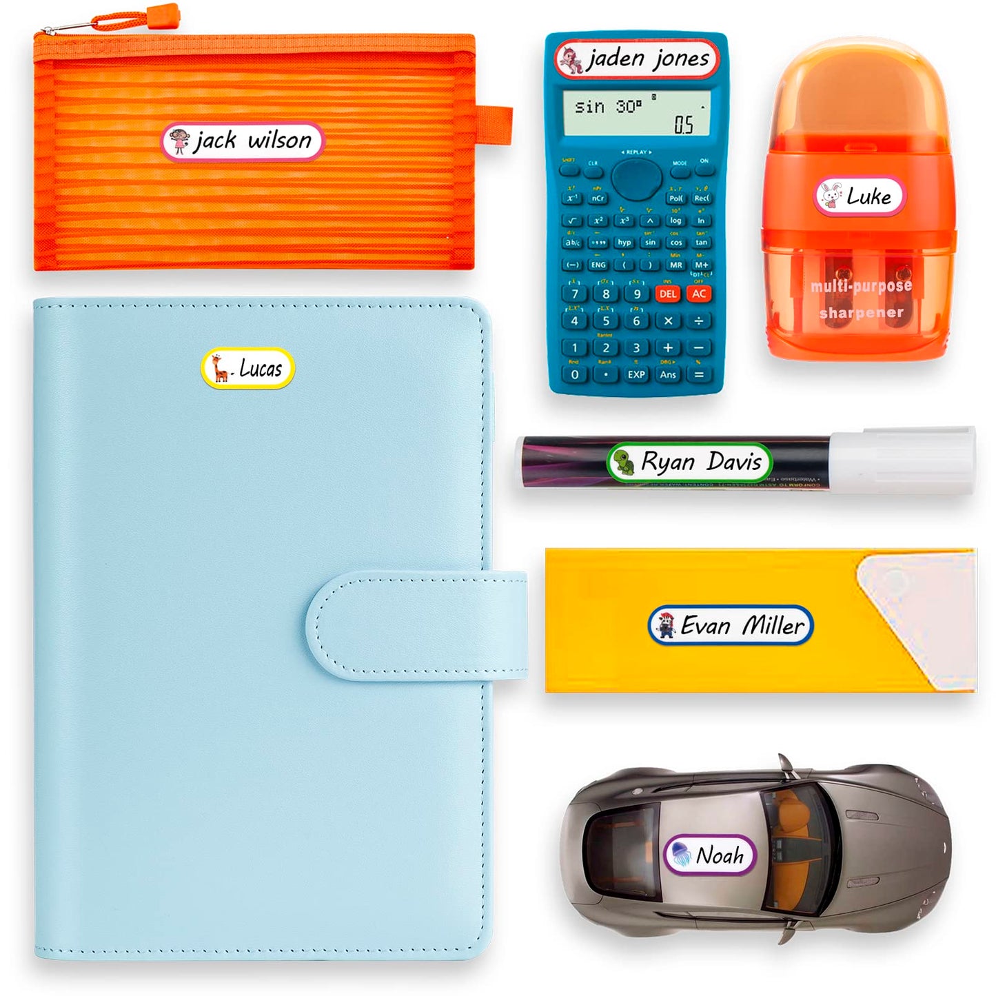 Etiquetas para biberones de bebé para suministros de guardería, 128 etiquetas impermeables para guardería, autolaminadas, aptas para lavaplatos, etiquetas de nombre escolar para cosas de niños, etiquetas de nombre para botellas de agua de plástico