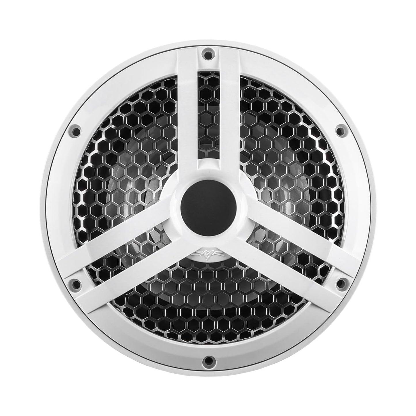 Skar Audio SKM8WD4 Subwoofer marino de 8 pulgadas, 500 W, potencia máxima dual de 4 ohmios (blanco)