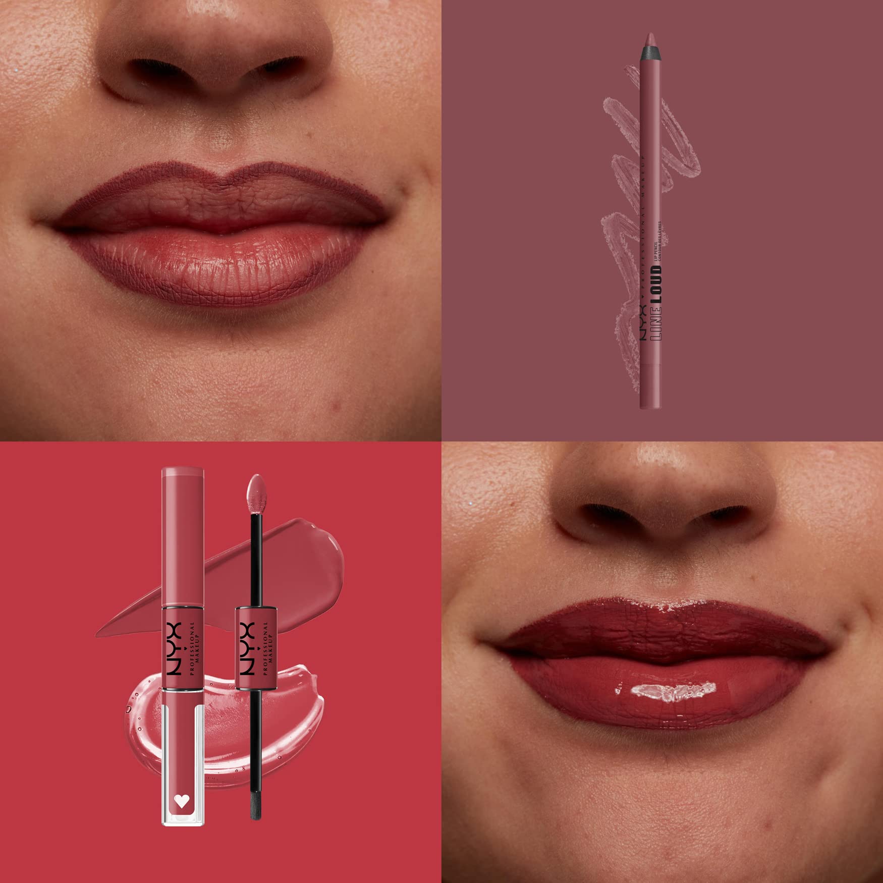 NYX Professional Makeup, Shine Loud, Labial Líquido Larga Duración, Movie Maker