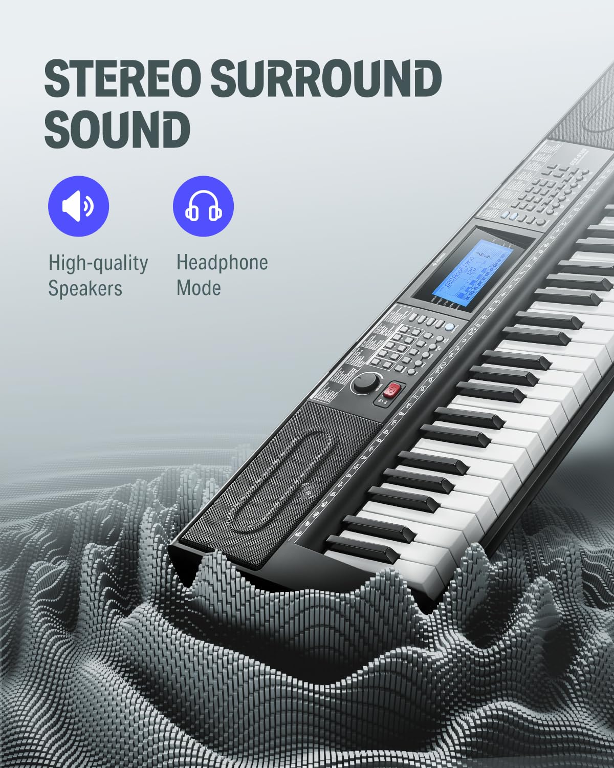 Donner - Piano de teclado de 61 teclas, kit de teclado de piano eléctrico con 249 voces, 249 ritmos, incluye soporte para piano, taburete, micrófono, regalo para principiantes, negro (DEK-610S)