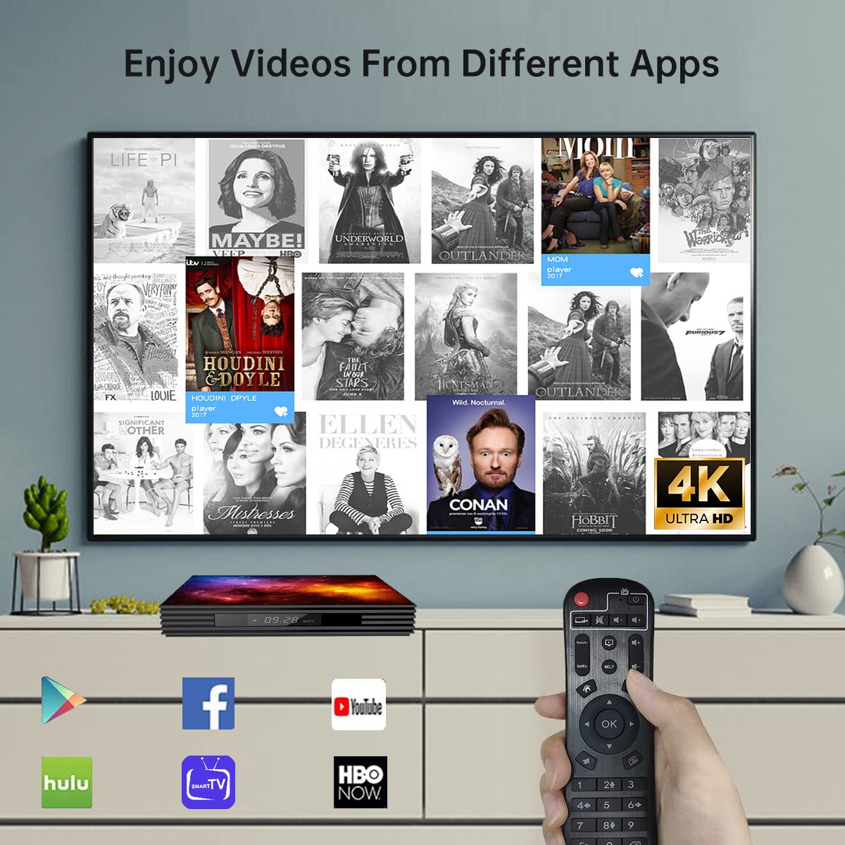 Android Box - Set de 12,04 GB RAM 64 GB ROM Smart Set parte superior Box Mali-G31 Media Player incorporado 2.4G/5G WiFi Bluetooth 4.2 compatible con videos 3D 4K UHD con mini teclado inalámbrico