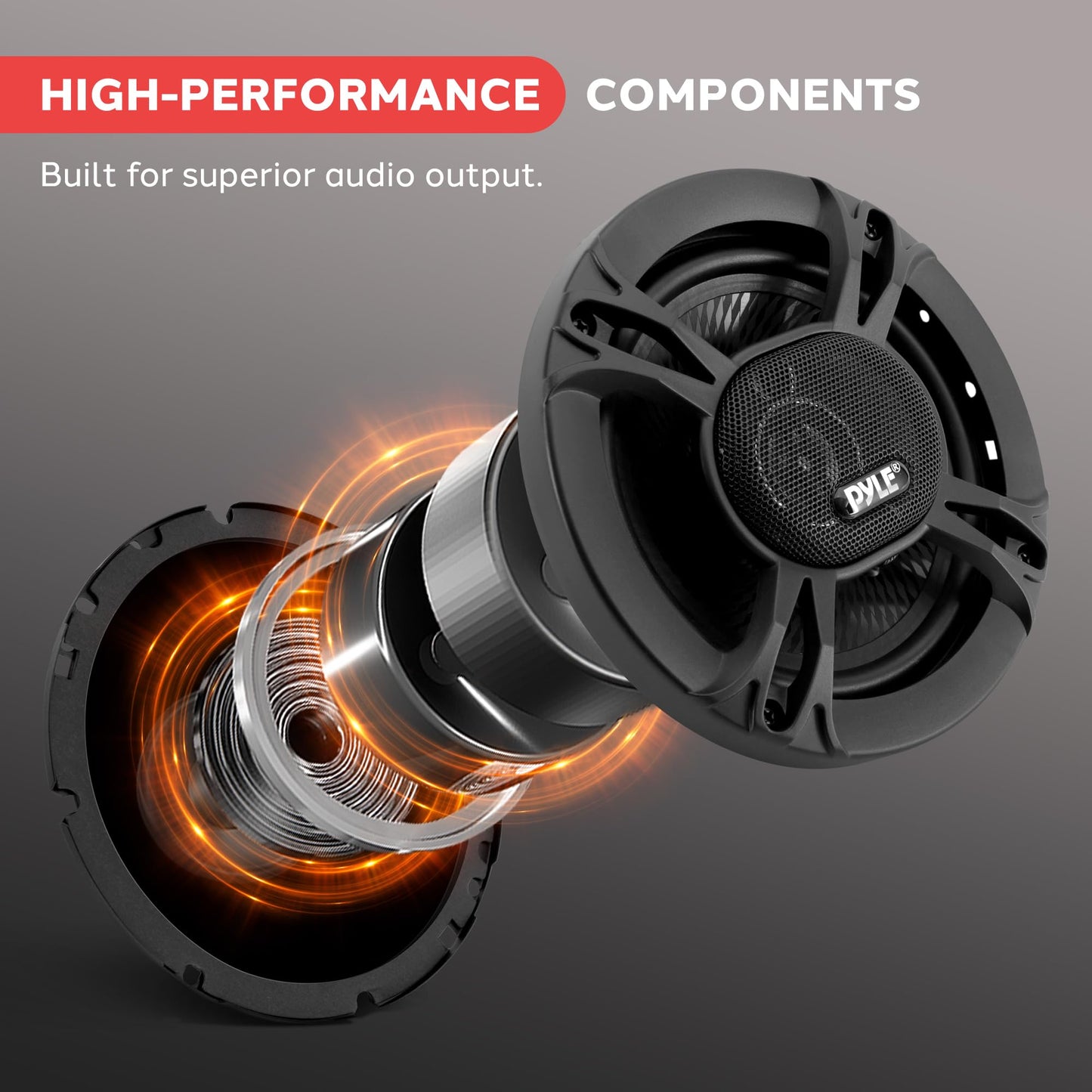 Bocinas para Coche Estéreo Universales Triaxiales de 6.5 Pulgadas 300 Watts Audio Profesional para el Auto Repuesto Rápido en Puertas o Laterales