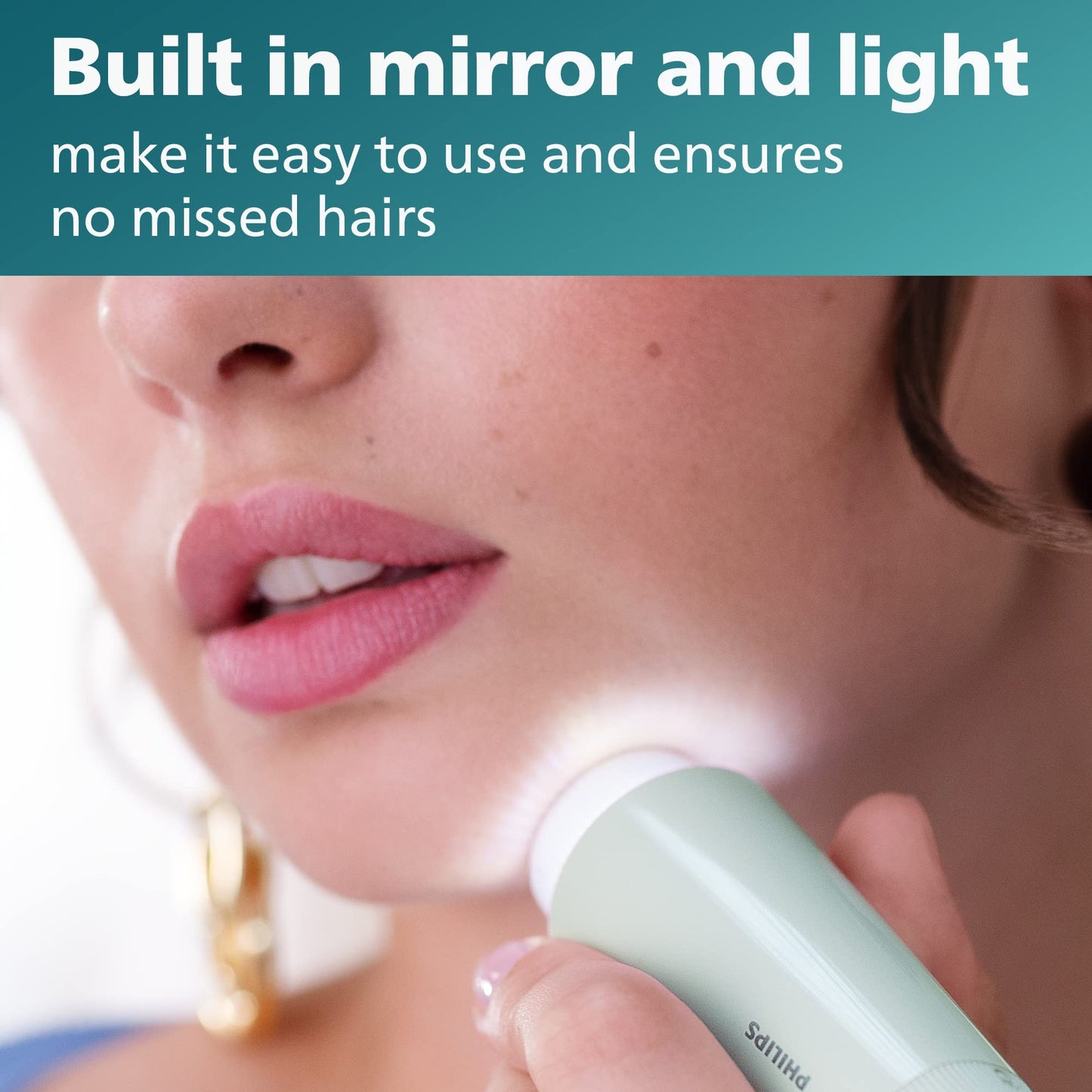 Philips Beauty Series 5000 Electric Facial Hair Remover for Women, Cordless & Compact, Wide Hypollergenic Head, Gentle & Quick Hair Removal Easy Finishing Touch Ups, BRR474/00