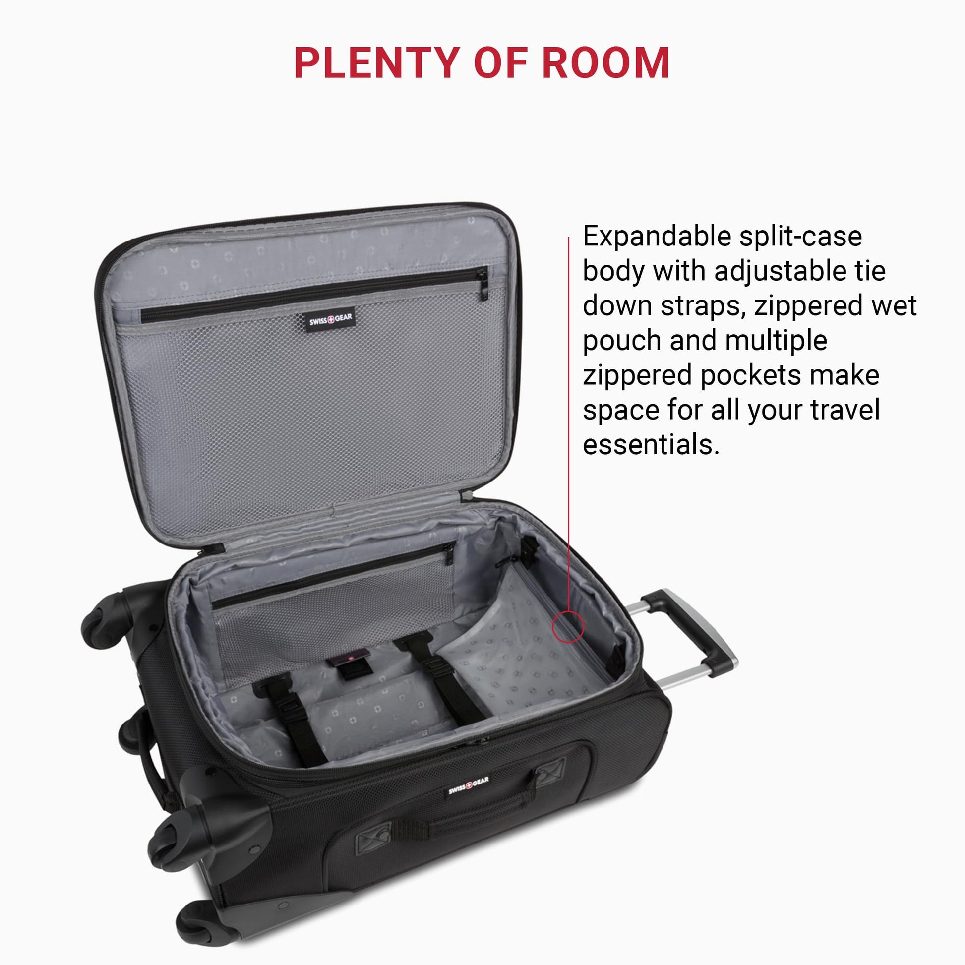 Equipaje Expandible SwissGear Sion Negro Carry-On 21 Pulgadas