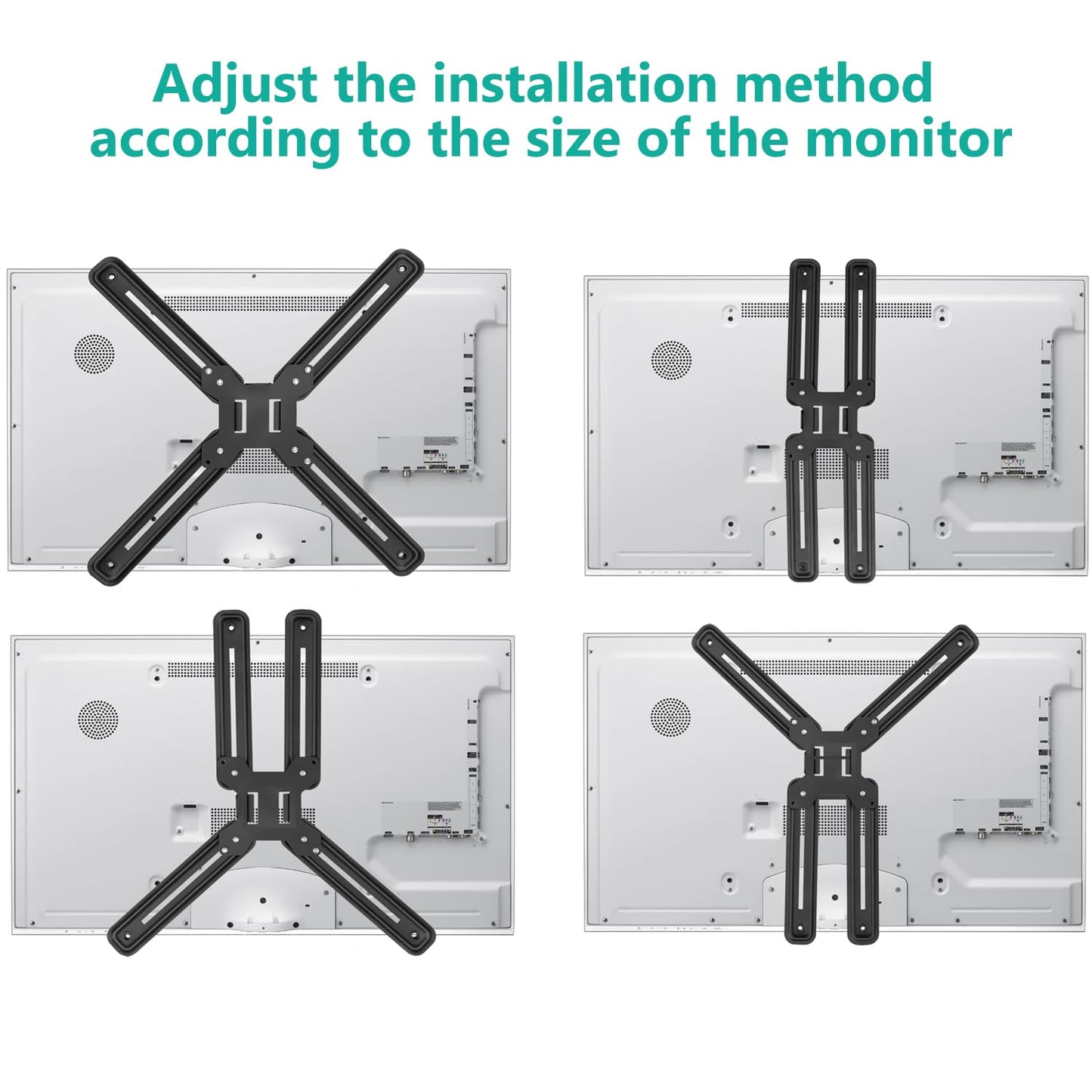 Adaptador VESA Monitor WALI 13 a 27 Pulgadas 8 kg Montaje 75 x 75 mm y 100 x 100 mm