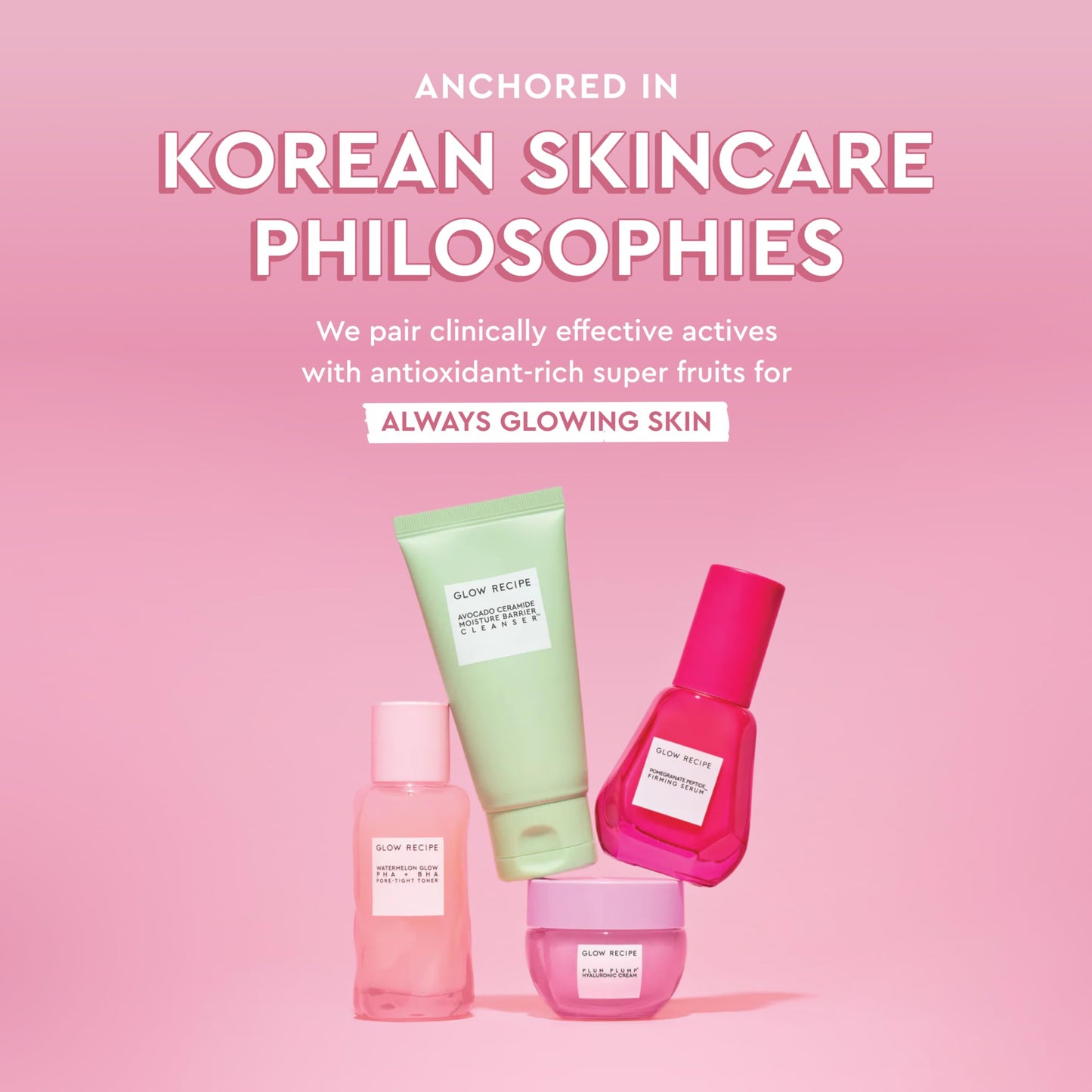Glow Recipe- Kit de cuidado de la piel Fruit Babies: set de regalo con limpiador facial con ceramidas + tónico con BHA + crema para ojos con vitamina C