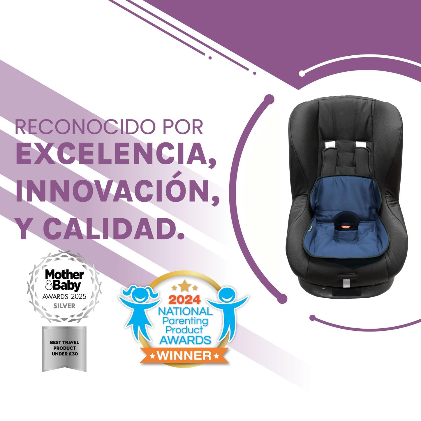 Lynmark® - Funda protectora de asiento de coche para entrenamiento para ir al baño - Almohadillas absorbentes suaves impermeables para niños pequeños y asiento de coche - Alfombrilla de forro