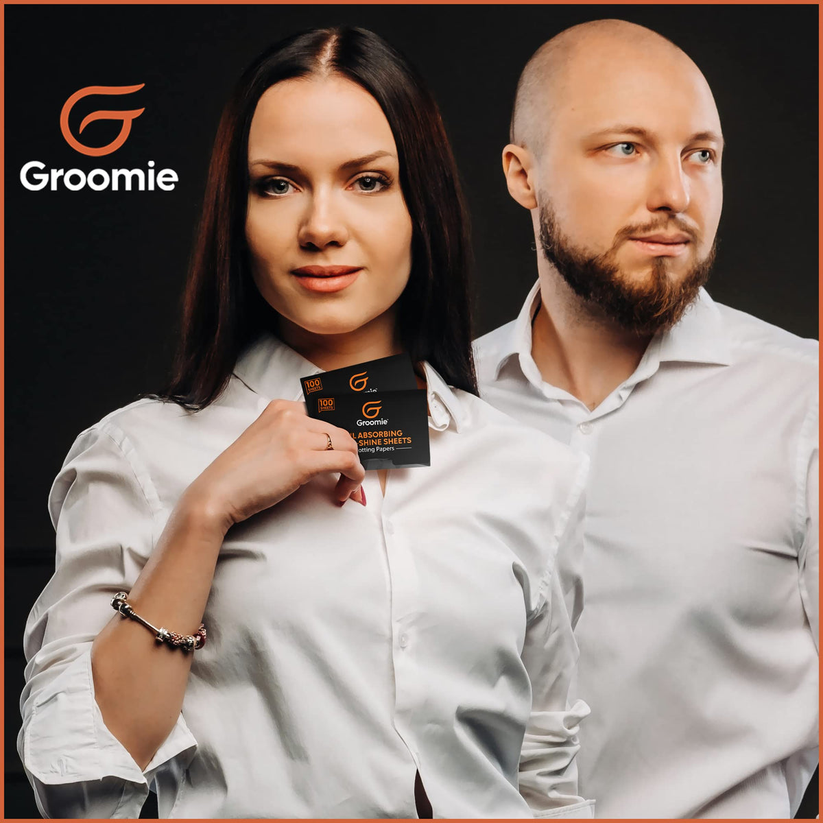 Groomie Toallitas absorbentes de grasa con carbón de bambú - Toallitas sin brillo para piel grasa, absorben instantáneamente el exceso de grasa y brillo - Paquete a granel de 100 toallitas para un F